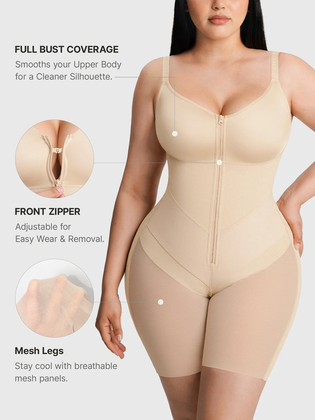 Full-Coverage Tummy Control Shaper Faja