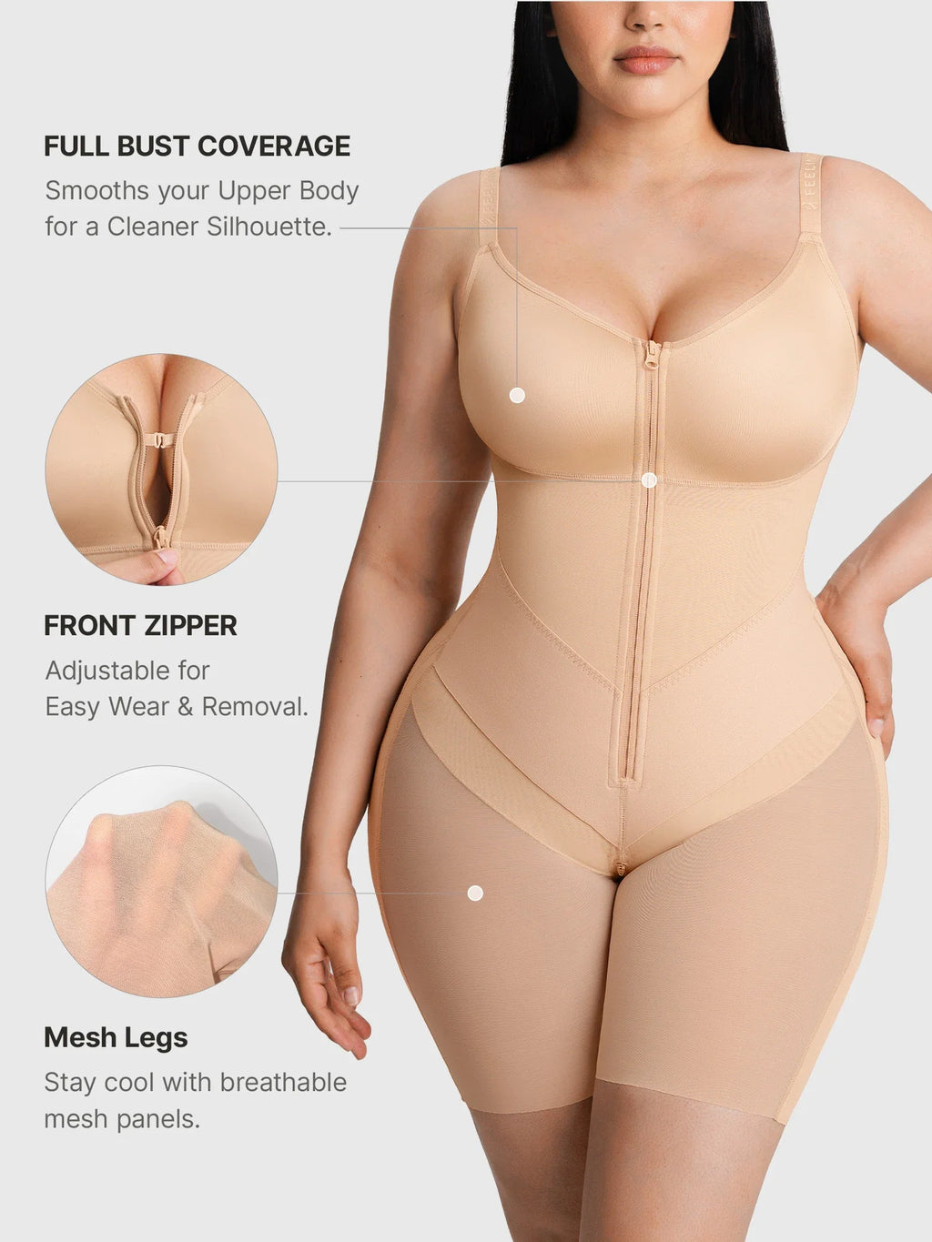 Full-Coverage Tummy Control Shaper Faja