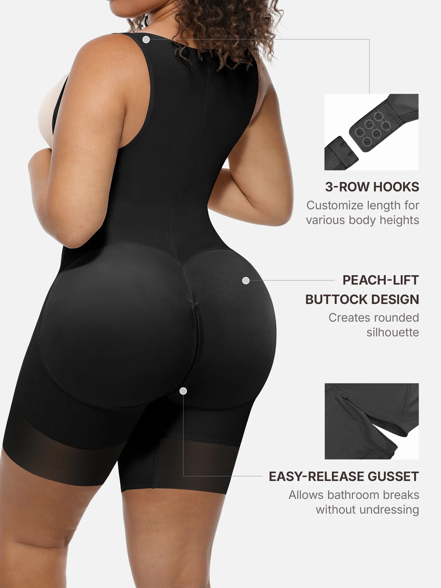 V-Shaped Faja Tummy Control Butt Lift Bodysuit