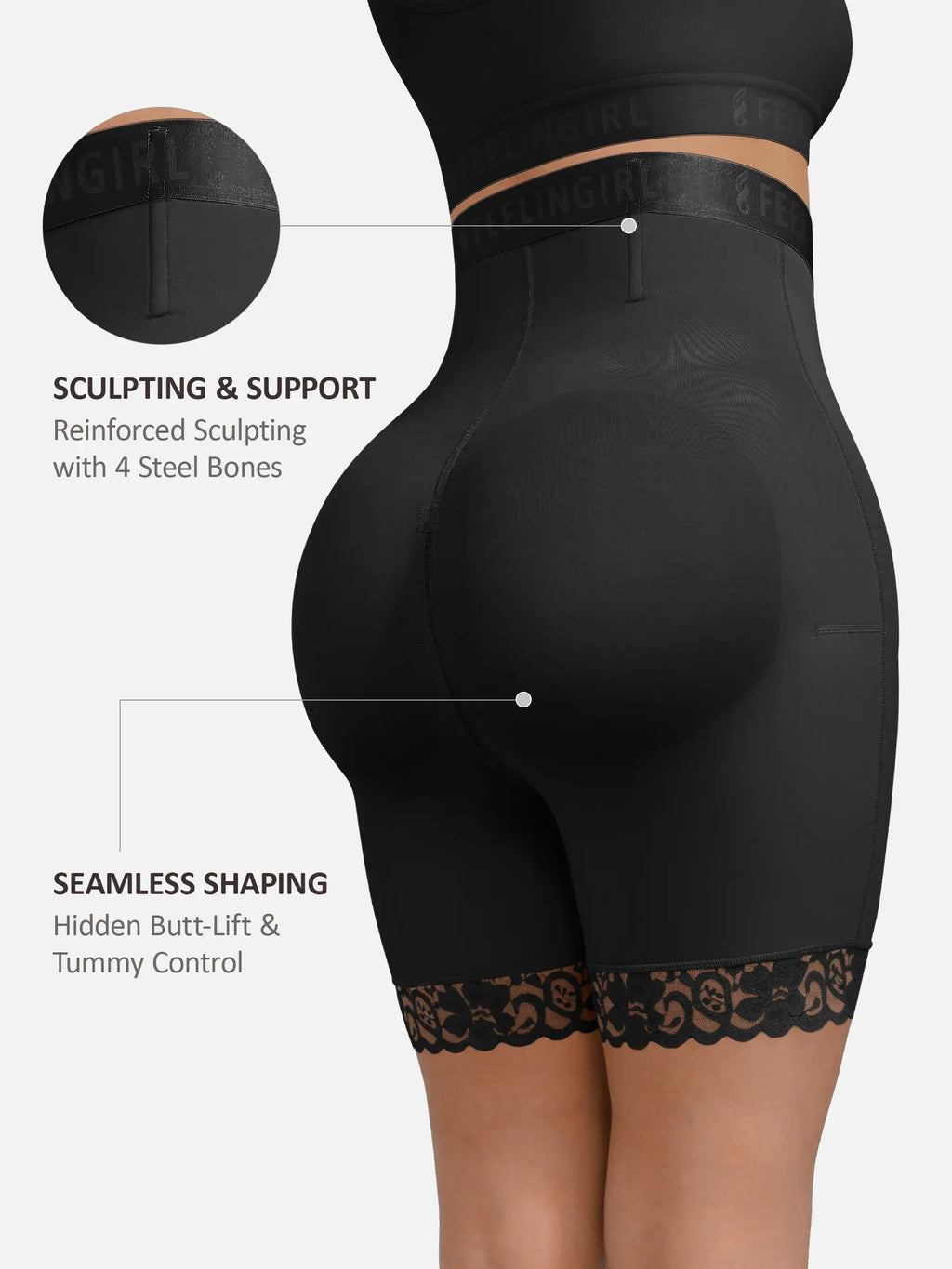 Butt Lift High-Waist Shaper Shorts