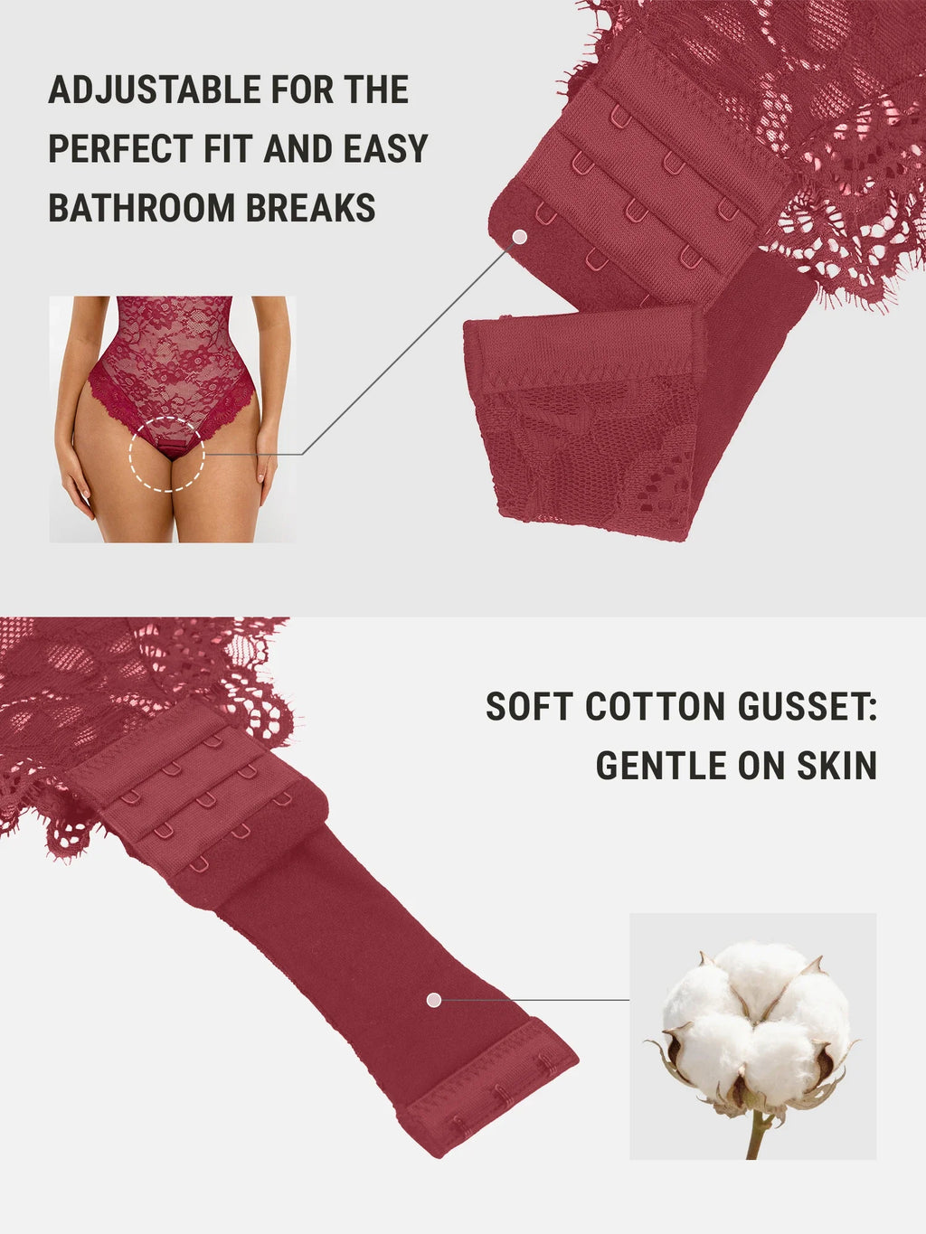 Lace V-Neck Breathable Bodysuit