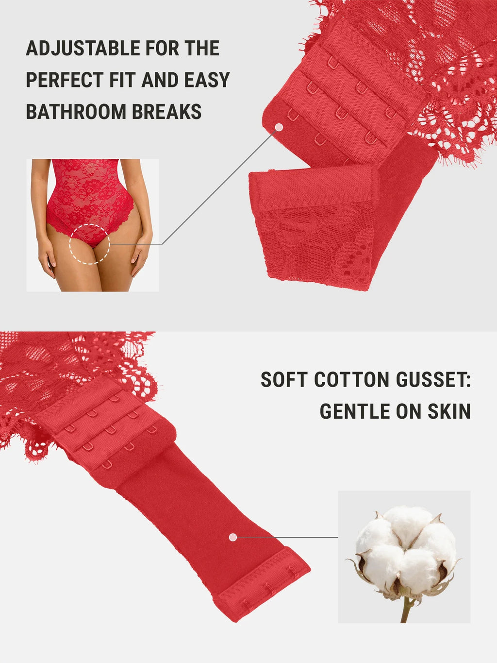 Lace V-Neck Breathable Bodysuit
