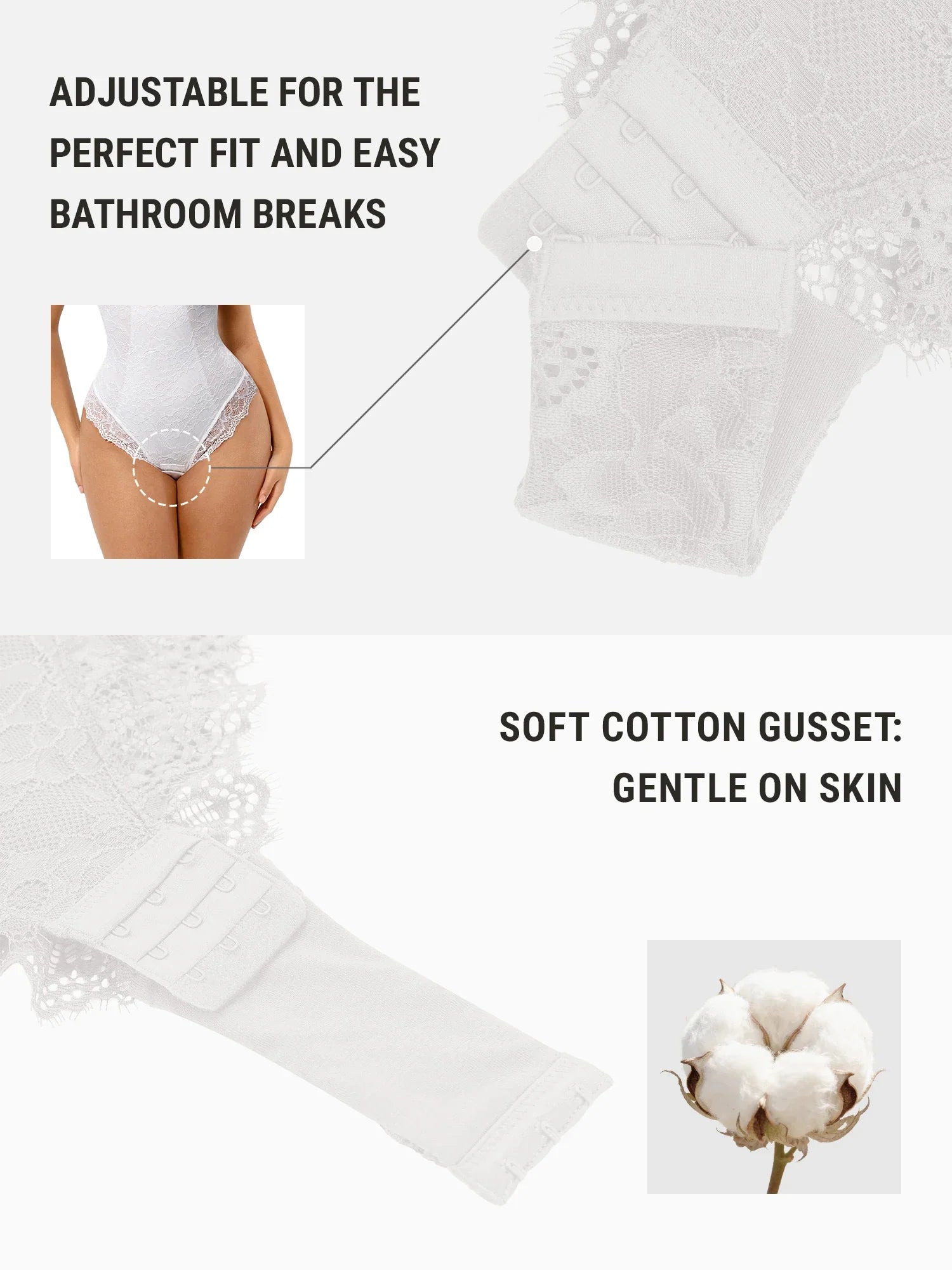 Lace V-Neck Breathable Bodysuit