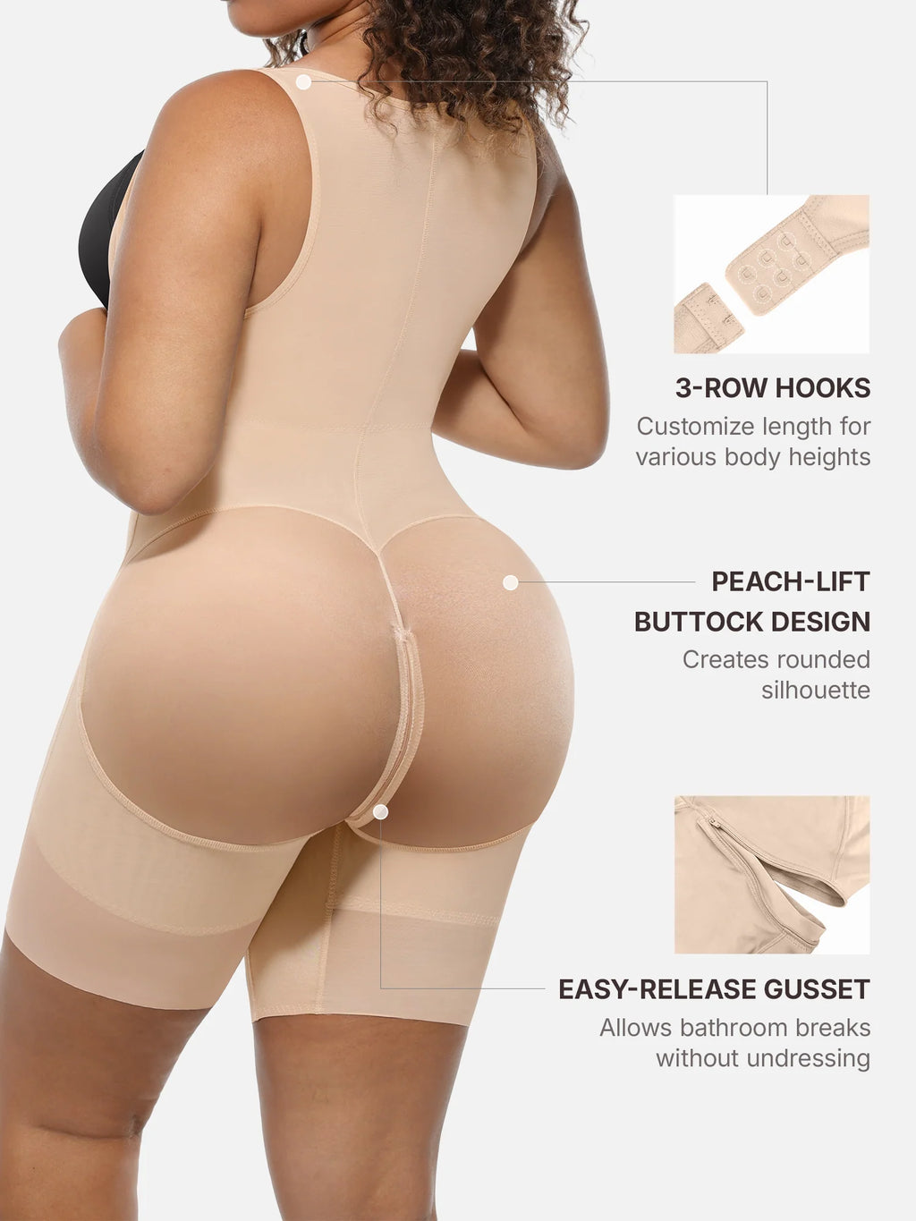 V-Shaped Faja Tummy Control Butt Lift Bodysuit