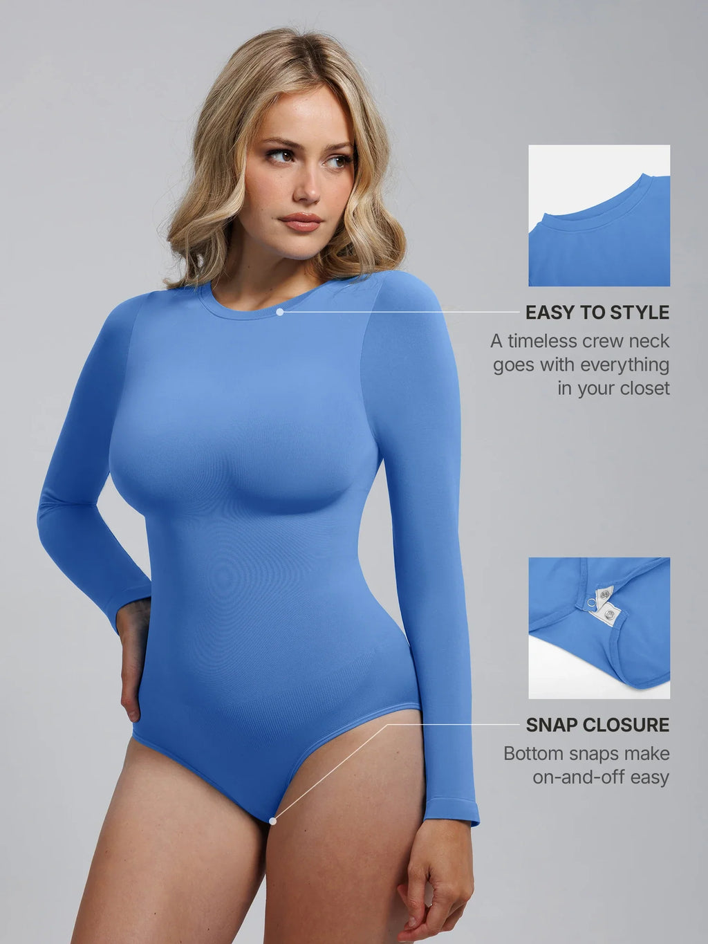 Seamless Ultra-Soft Crew Neck Bodysuit
