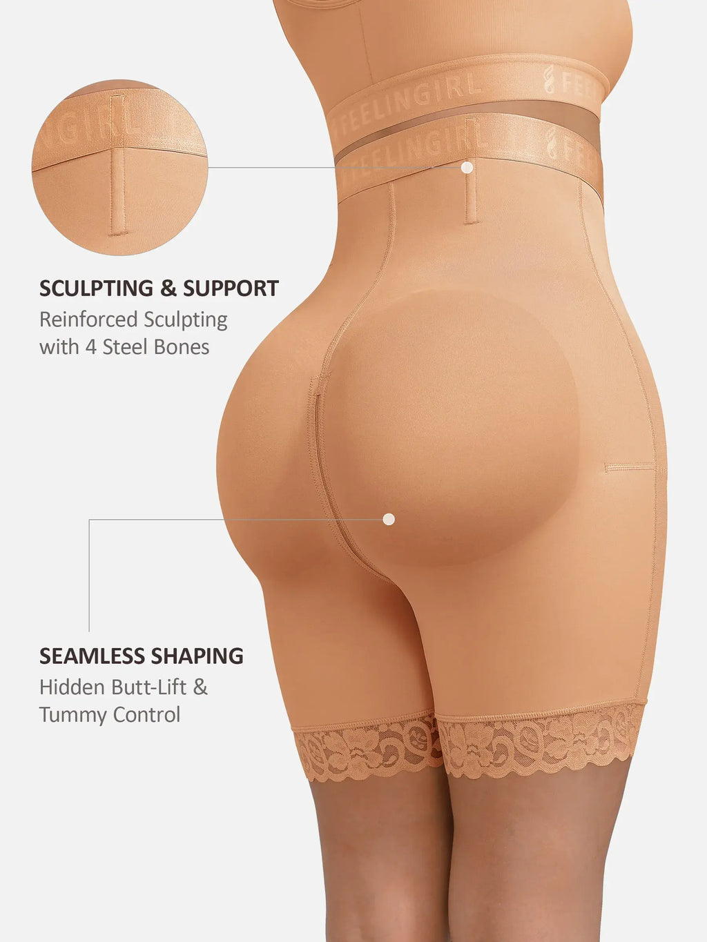 Butt Lift High-Waist Shaper Shorts