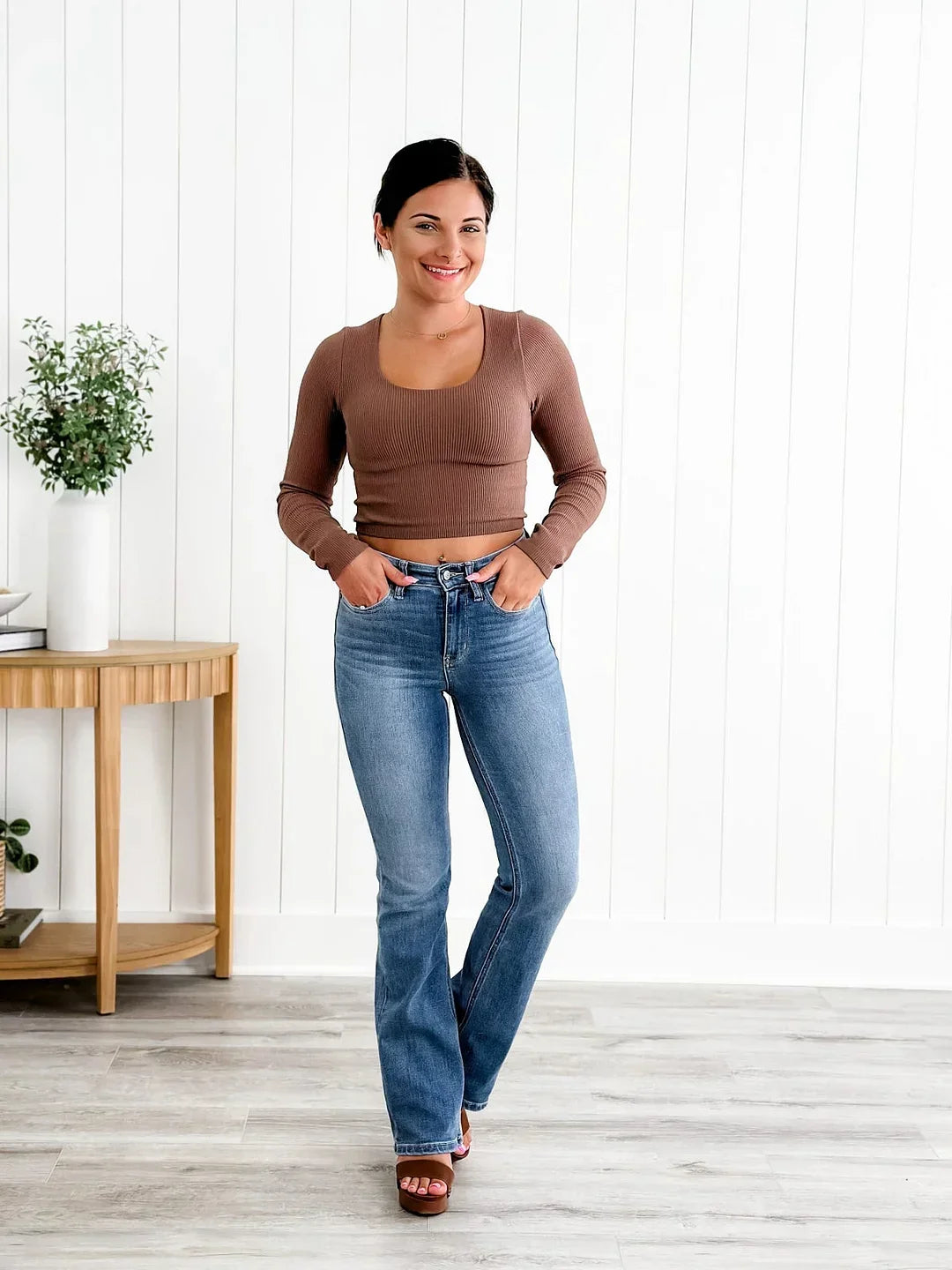 $10 LIMITED STOCK SALE🔥 all size fit Holy Grail Tummy Control Bootcut Jeans