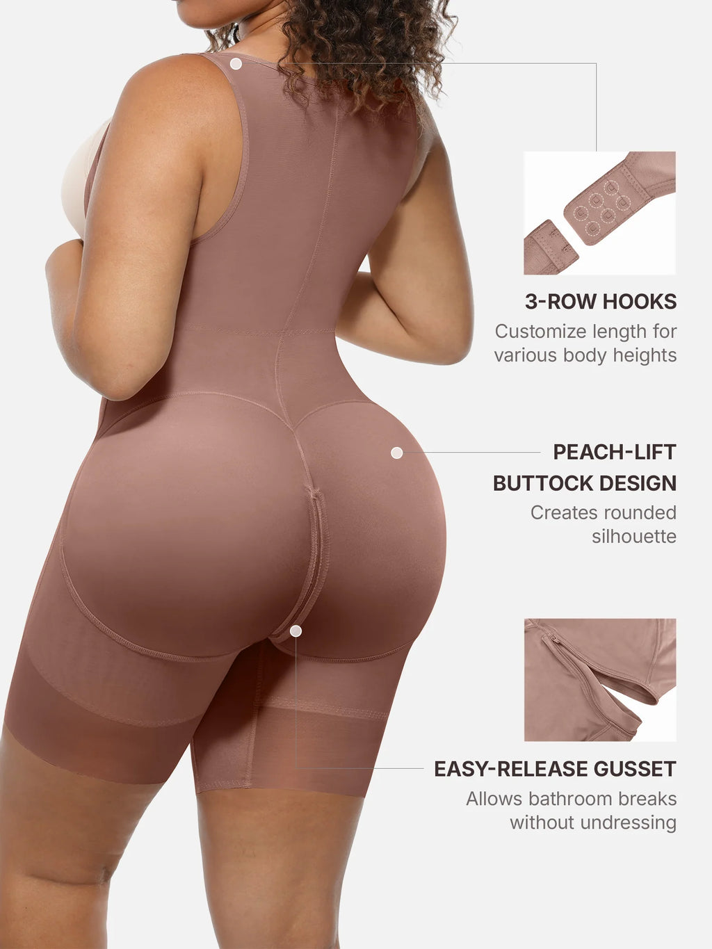 V-Shaped Faja Tummy Control Butt Lift Bodysuit