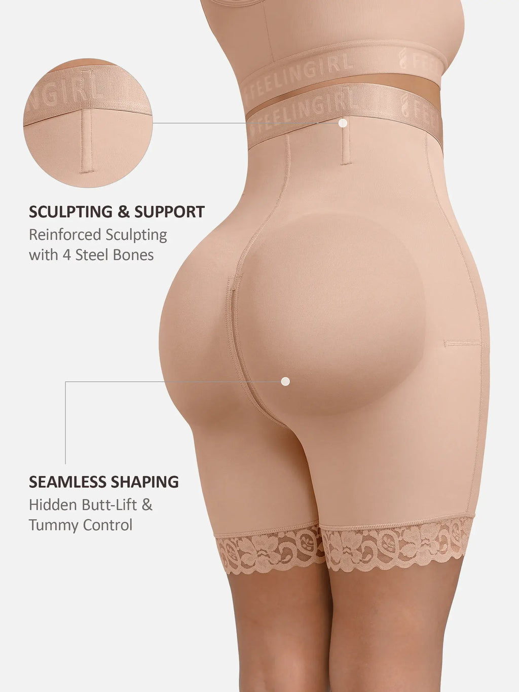 Butt Lift High-Waist Shaper Shorts