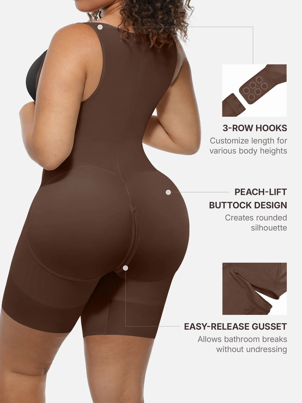 V-Shaped Faja Tummy Control Butt Lift Bodysuit