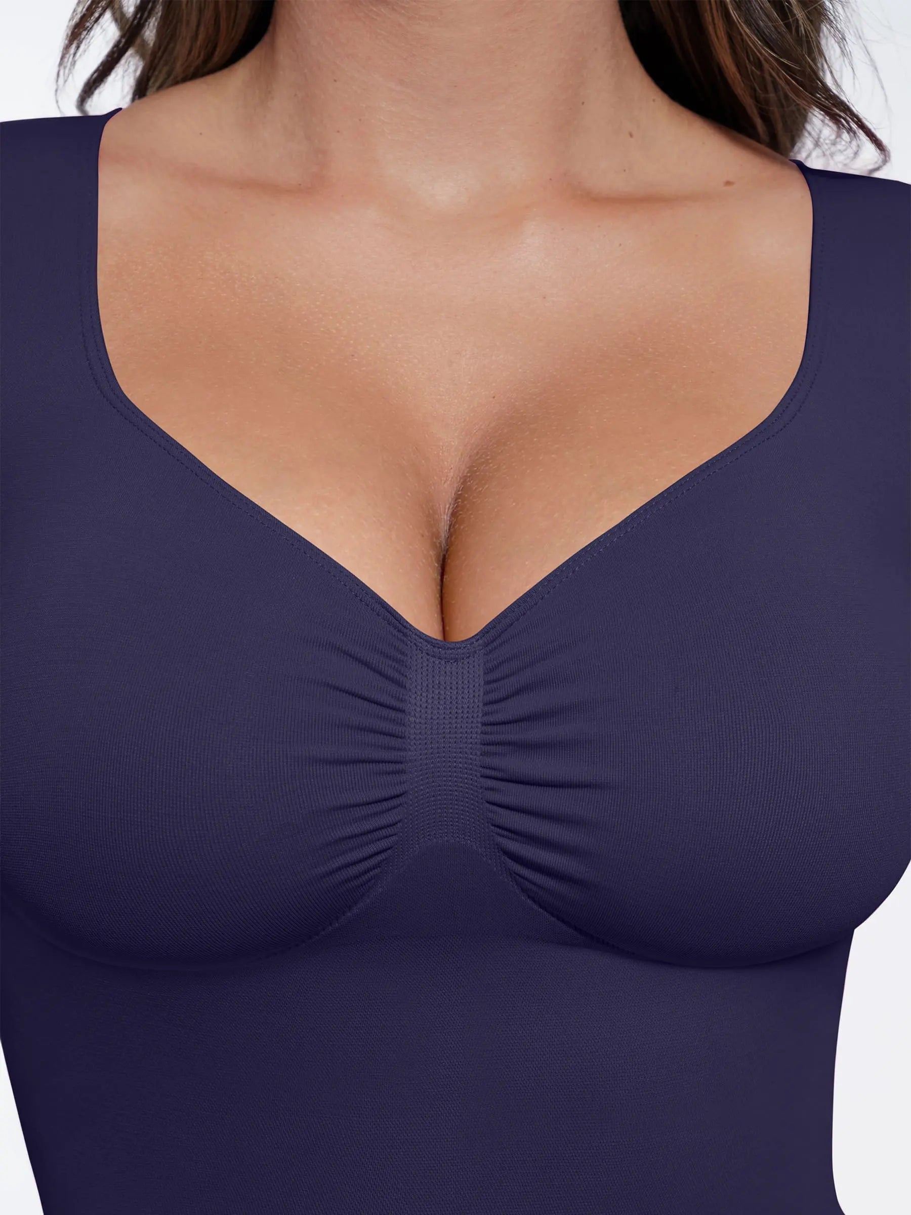 Seamless Long Sleeve Tummy Control Thong Bodysuit