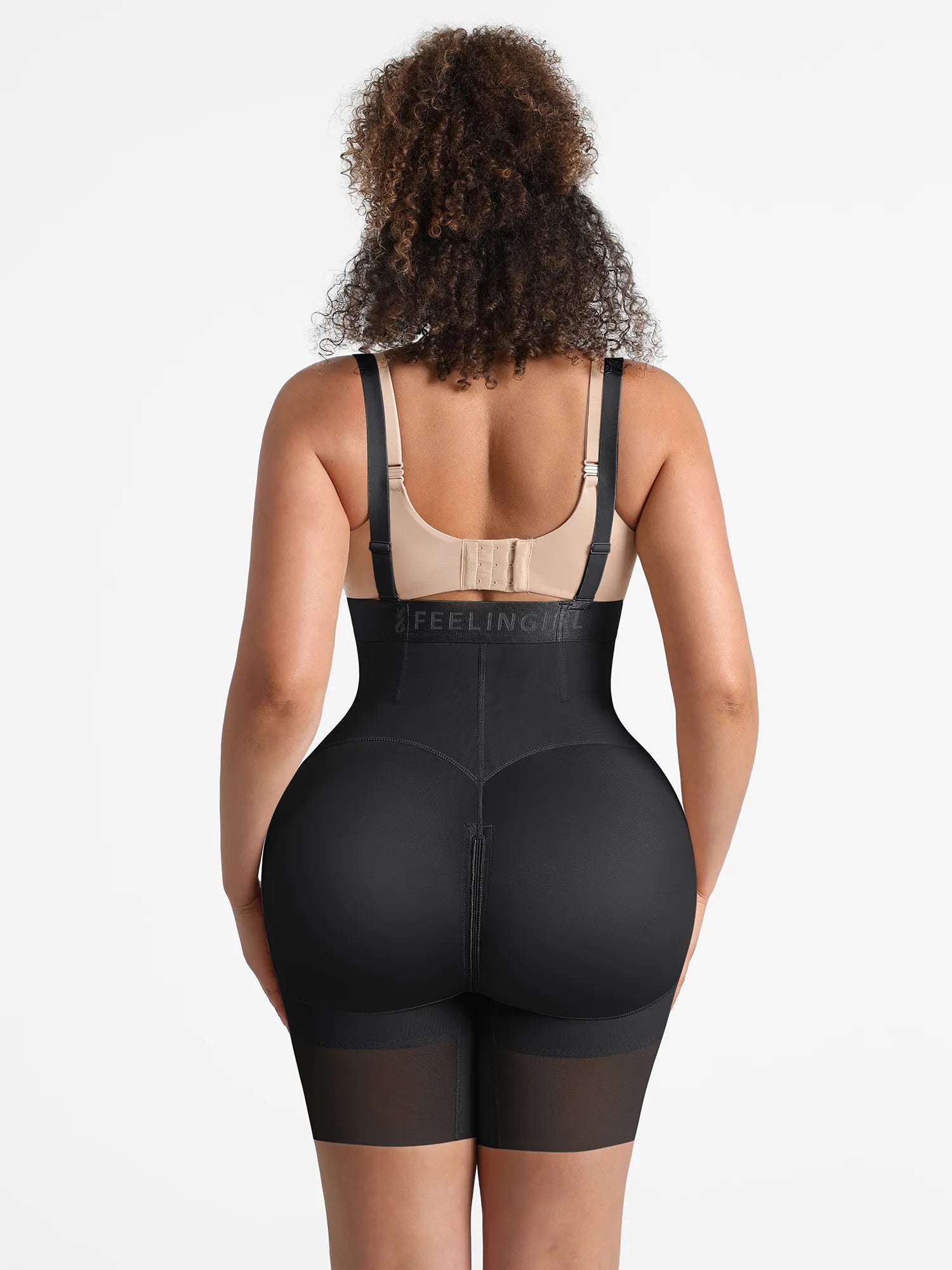 Wide V-neck Belt High-Waist Shaping Shorts