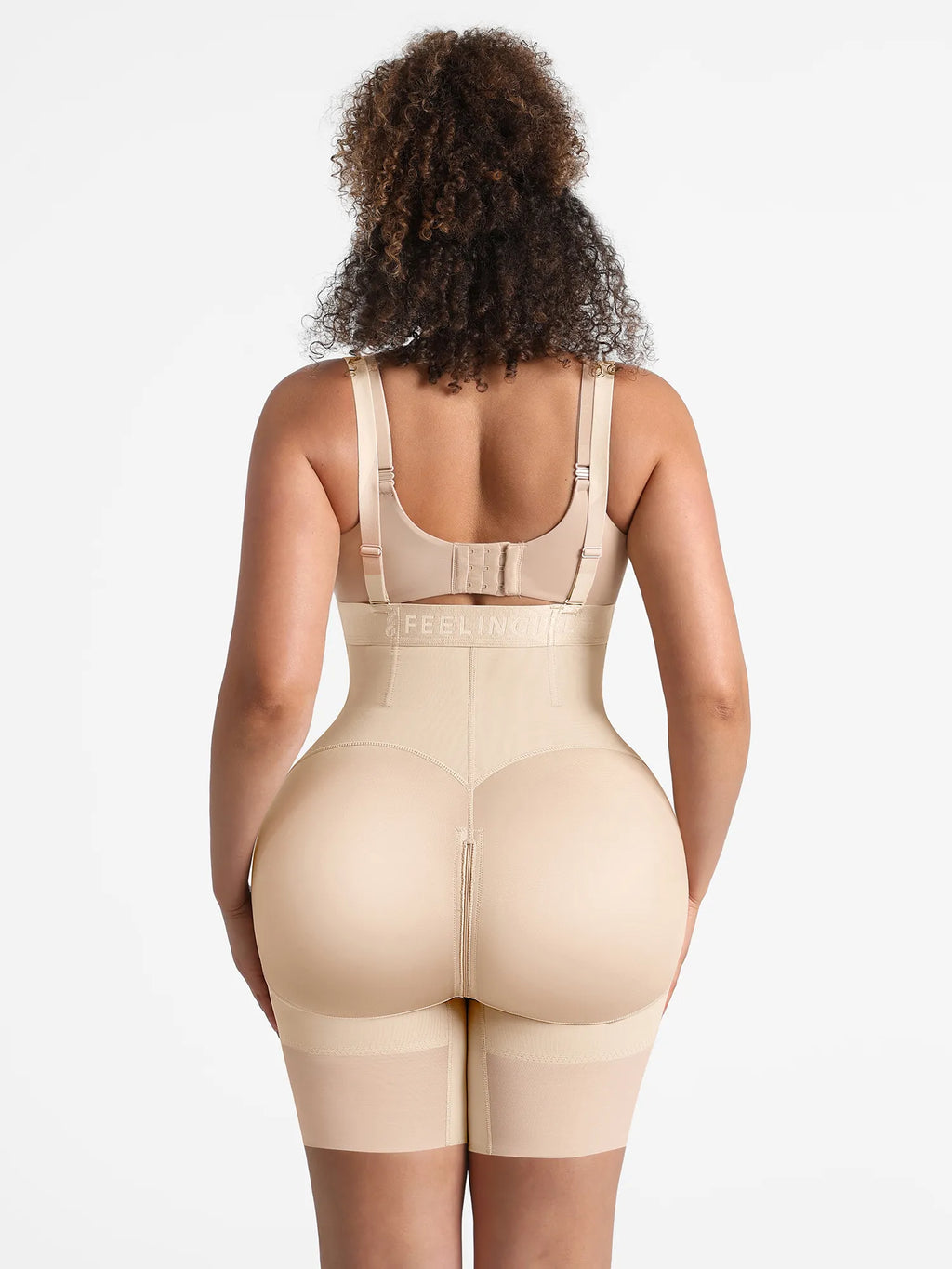 Wide V-neck Belt High-Waist Shaping Shorts