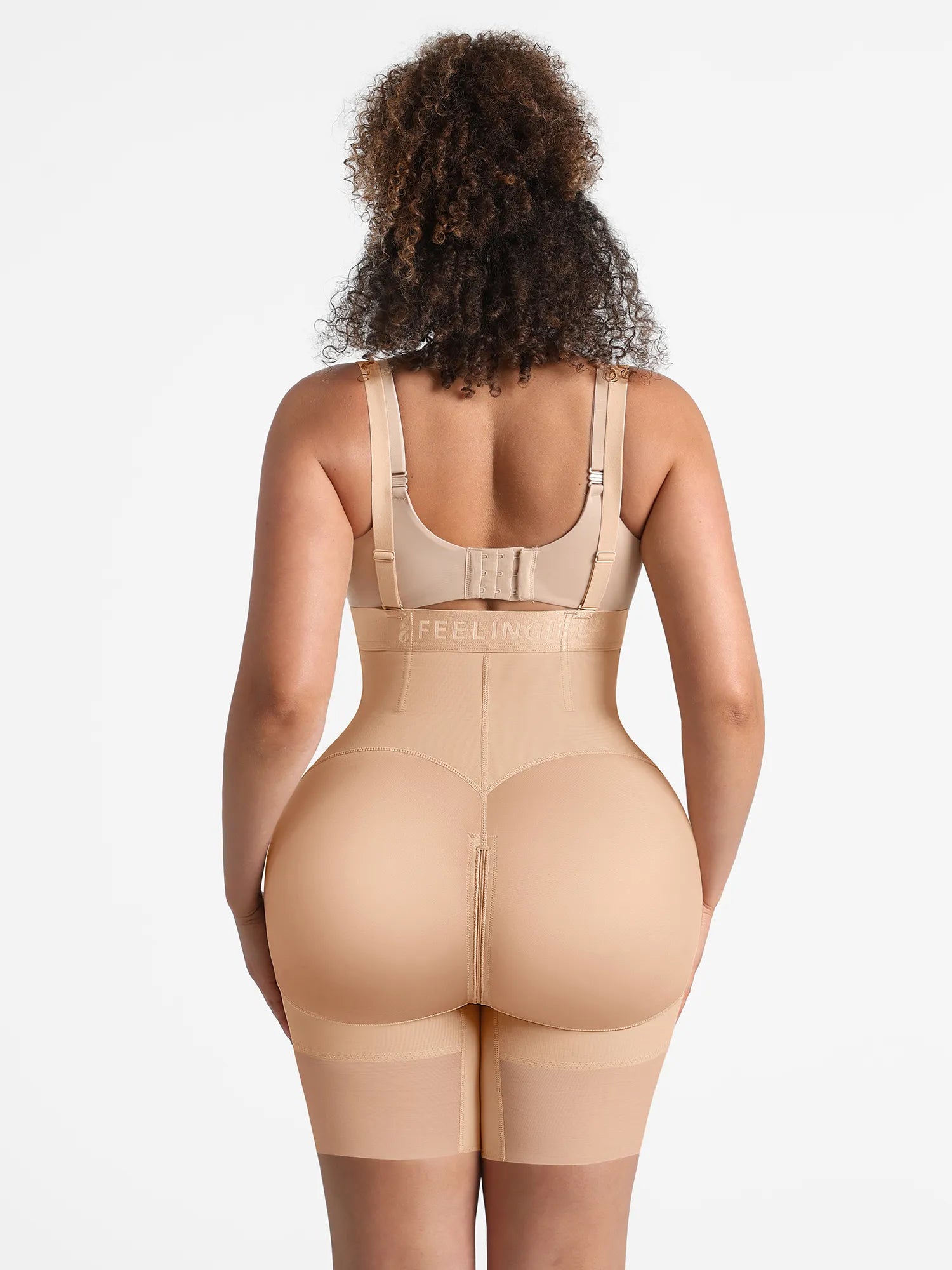 Wide V-neck Belt High-Waist Shaping Shorts