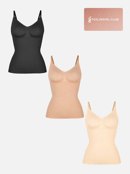 3-Pack Bust Support Waist Control Shape Tank Top Bundle