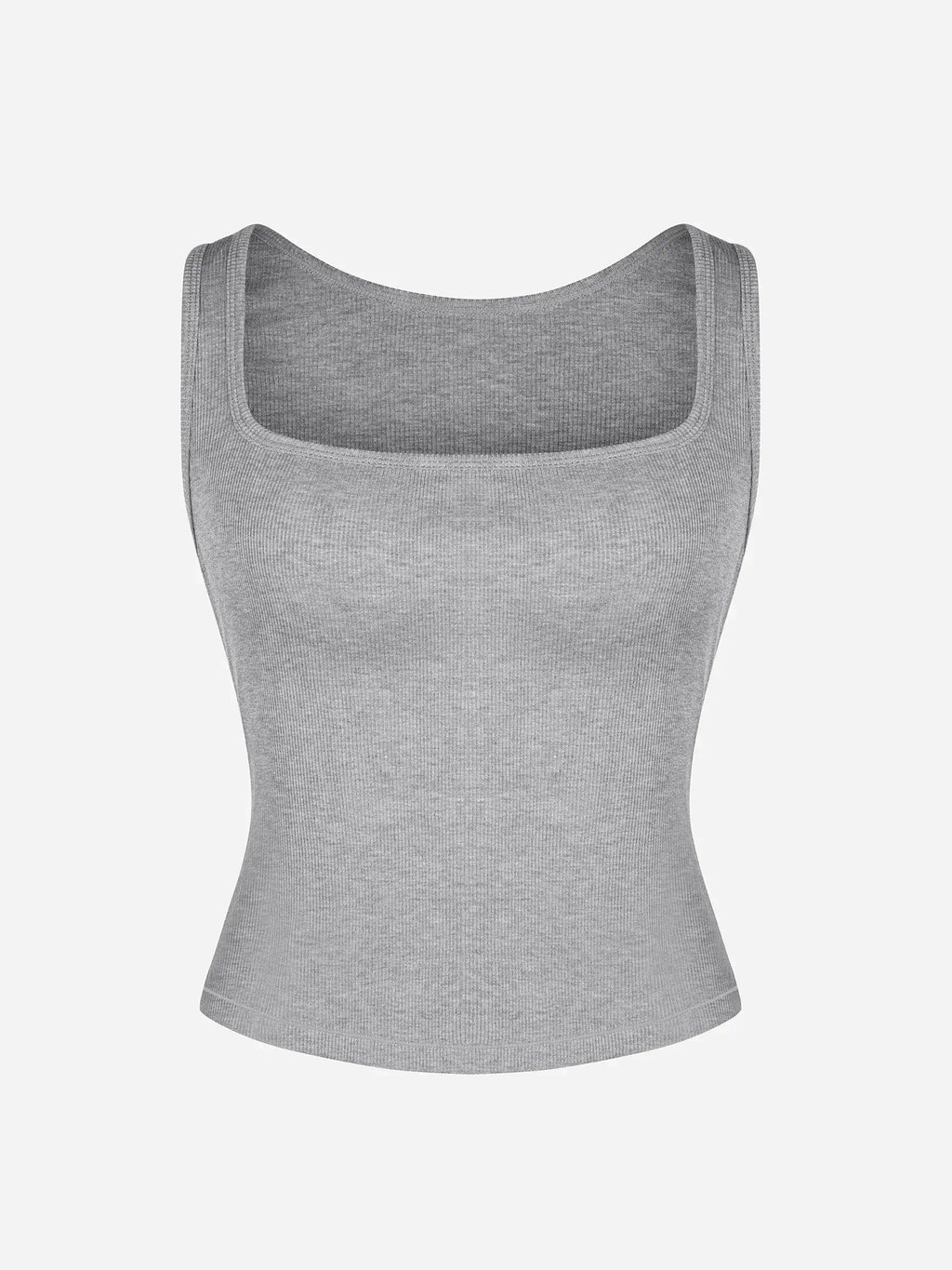 Ribbed Square-Neck Lounge Tank Top