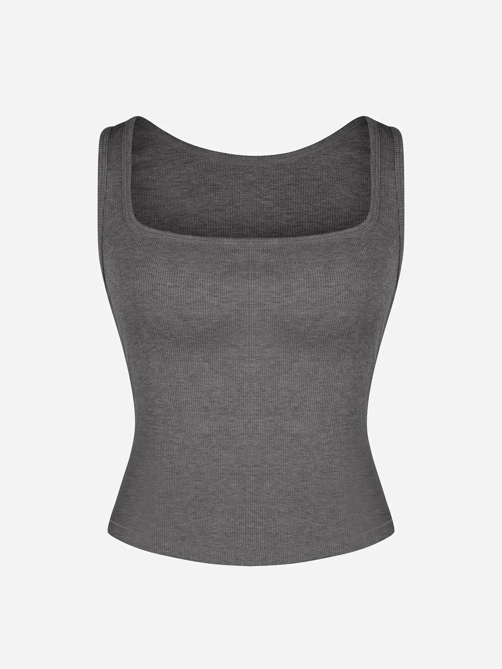 Ribbed Square-Neck Lounge Tank Top