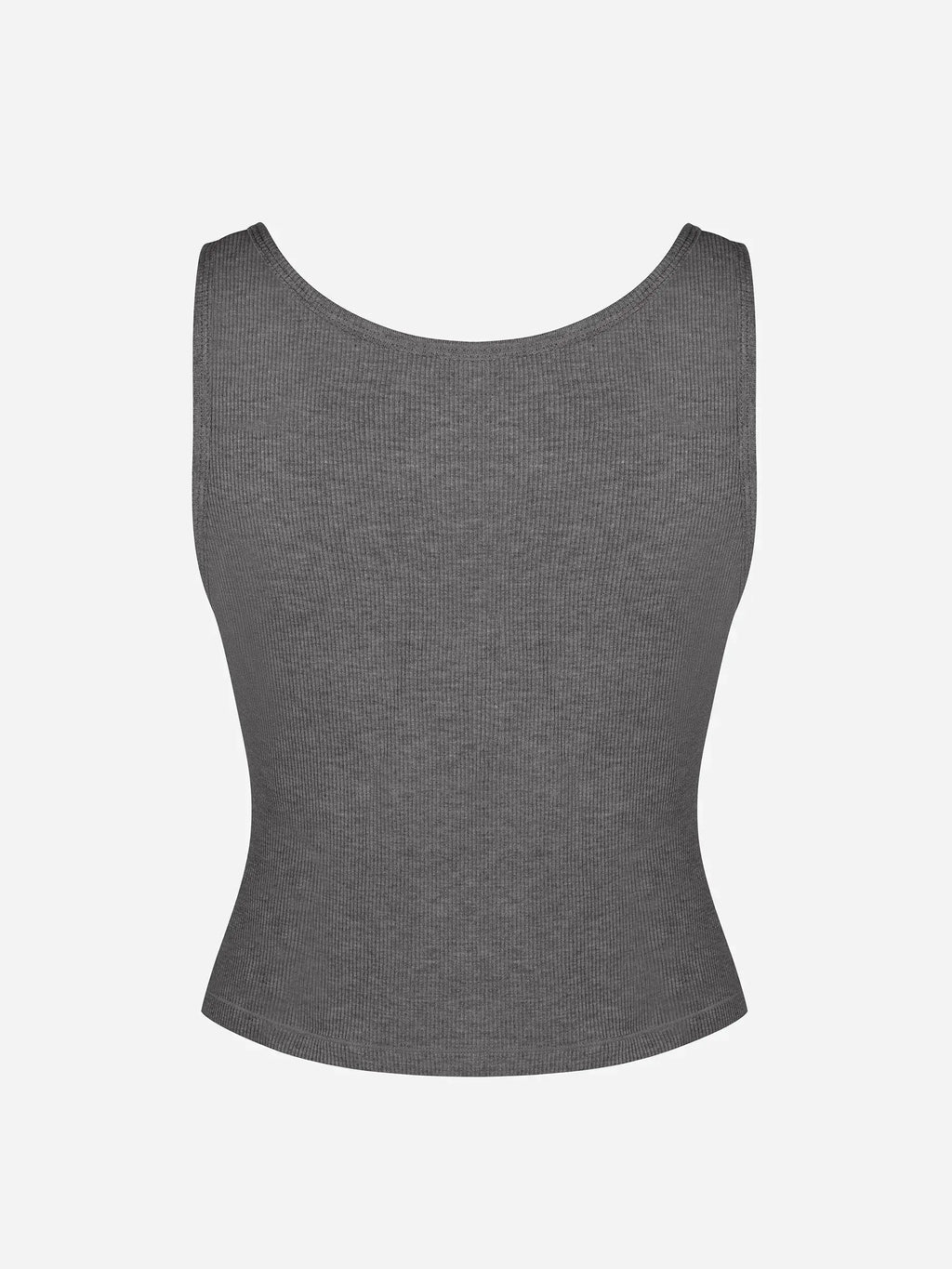 Ribbed Square-Neck Lounge Tank Top