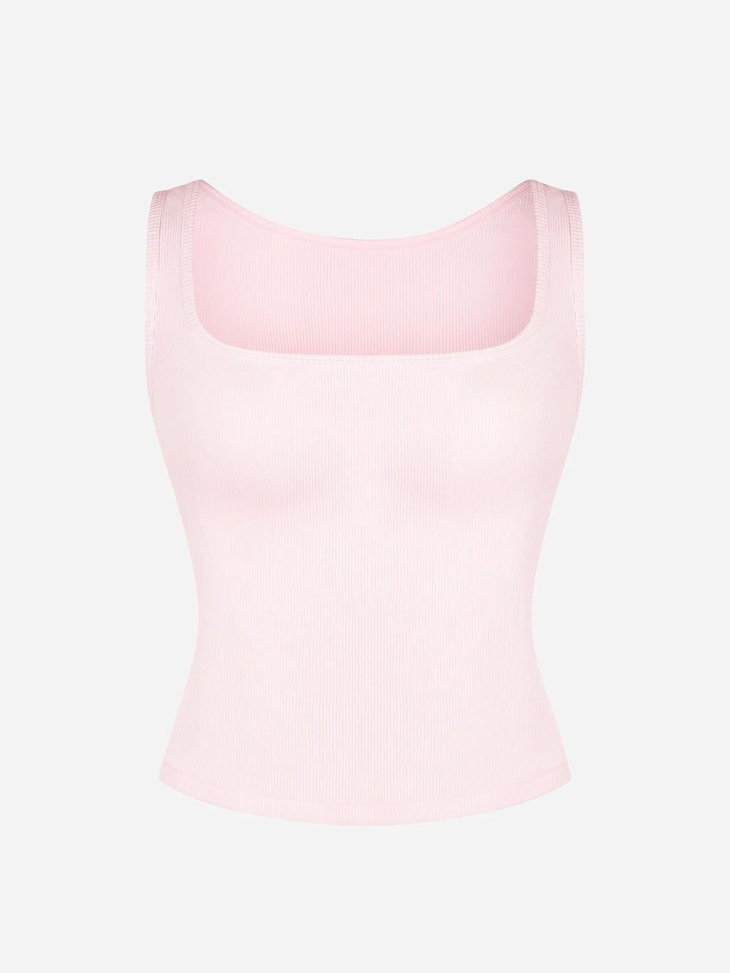 Ribbed Square-Neck Lounge Tank Top