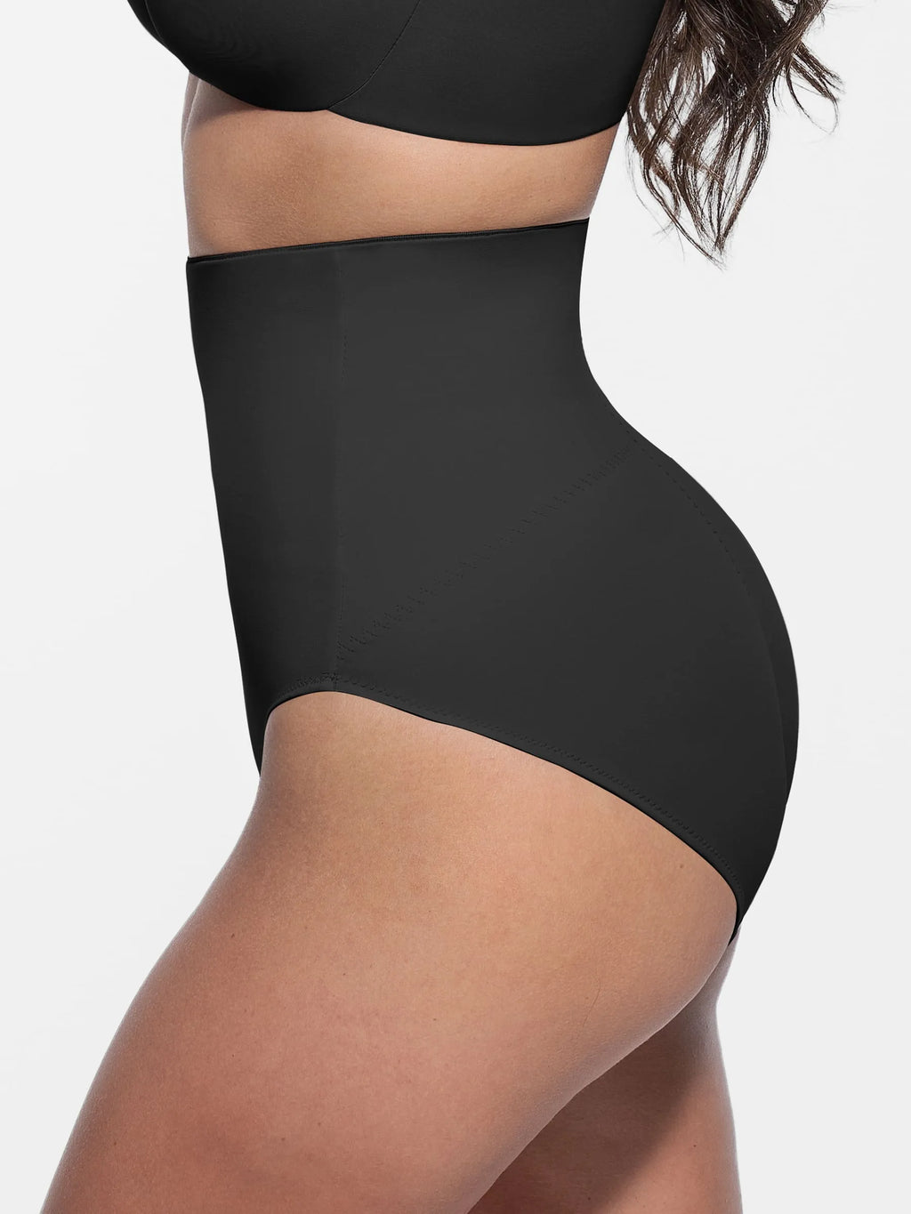Built-in Elastic Mid-Waist Shaping Panties