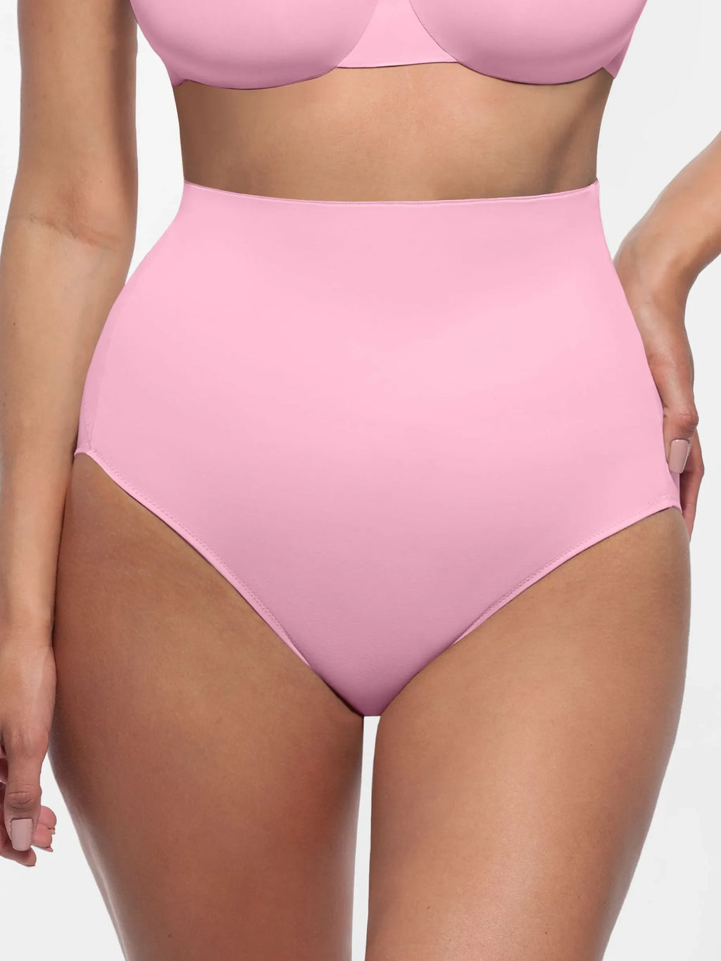 Built-in Elastic Mid-Waist Shaping Panties