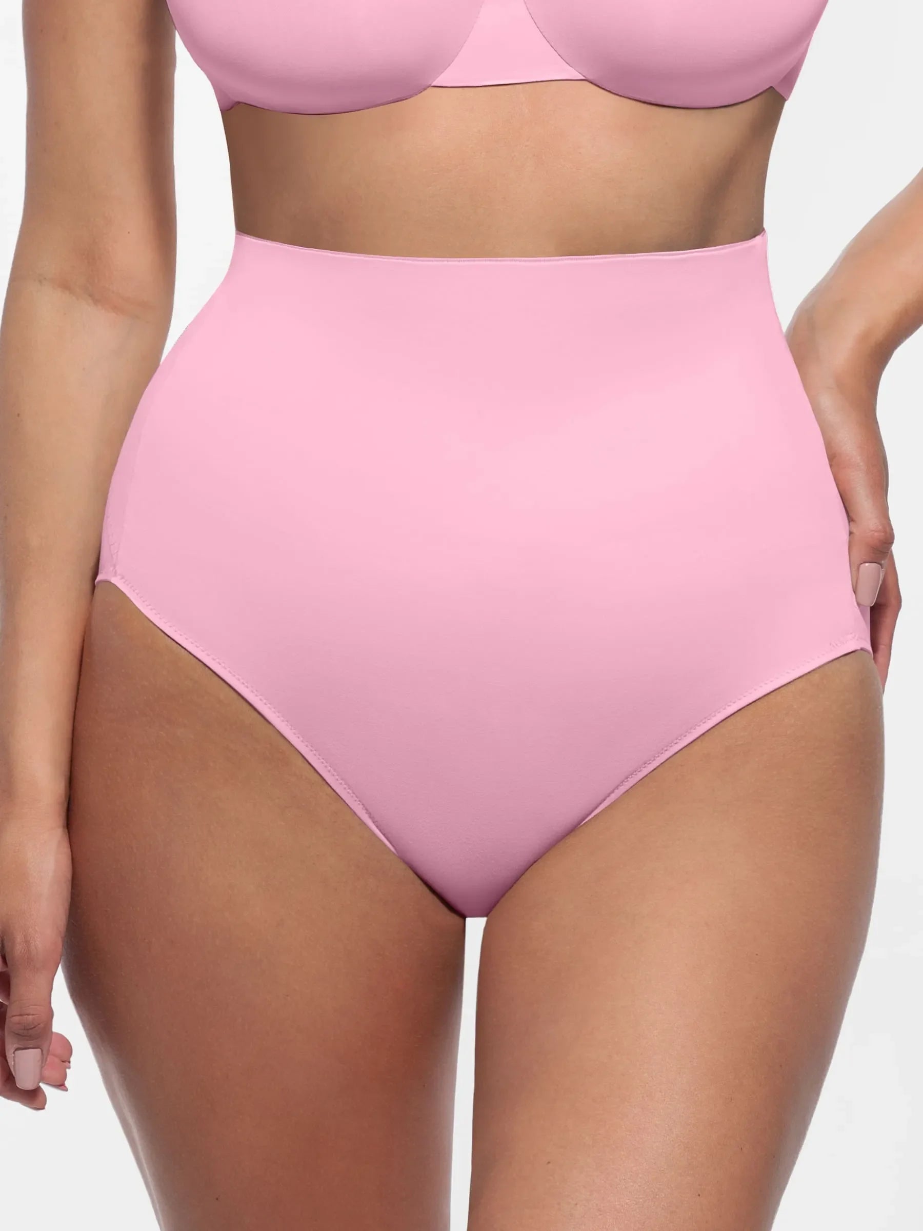 Built-in Elastic Mid-Waist Shaping Panties