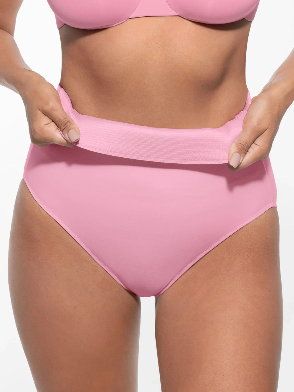 Built-in Elastic Mid-Waist Shaping Panties