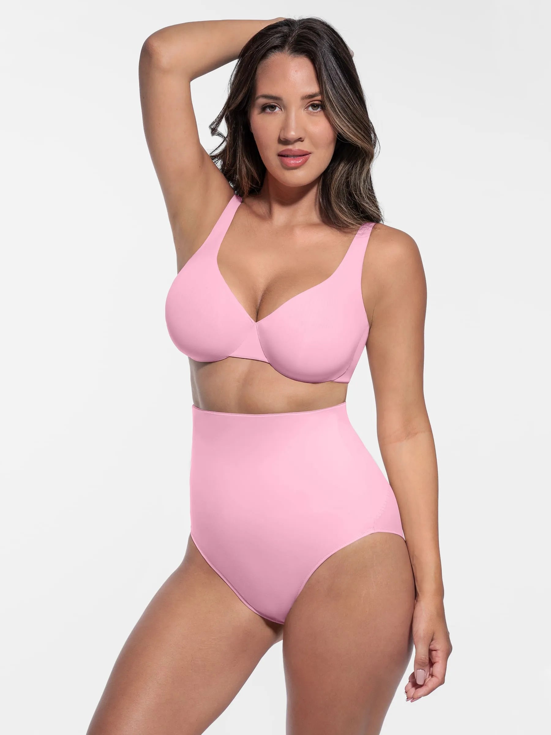 Built-in Elastic Mid-Waist Shaping Panties