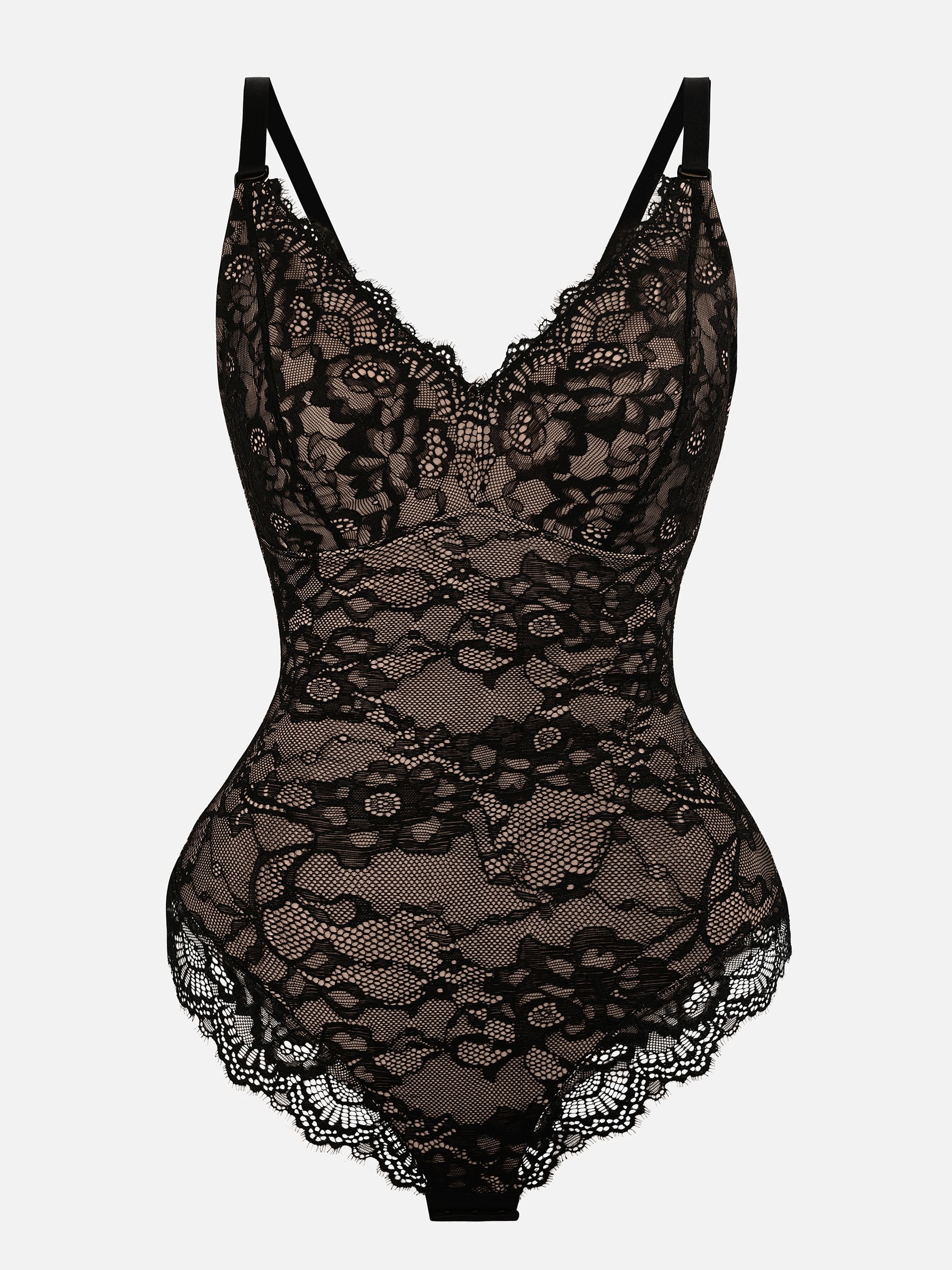 Lace V-Neck Breathable Bodysuit
