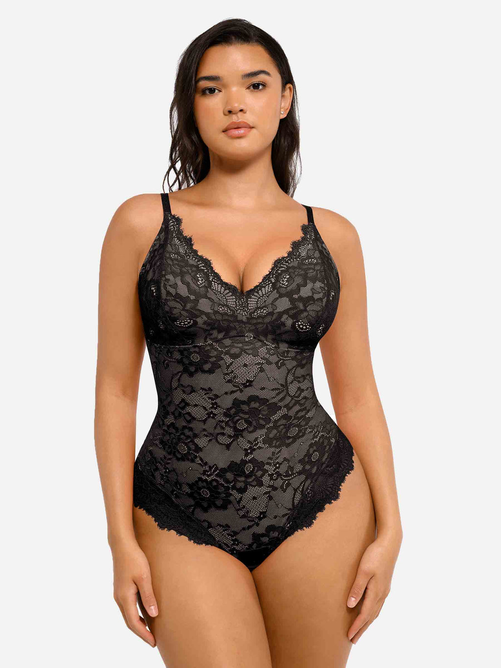 2-Pack Lace V Neck Bodysuit Bundle
