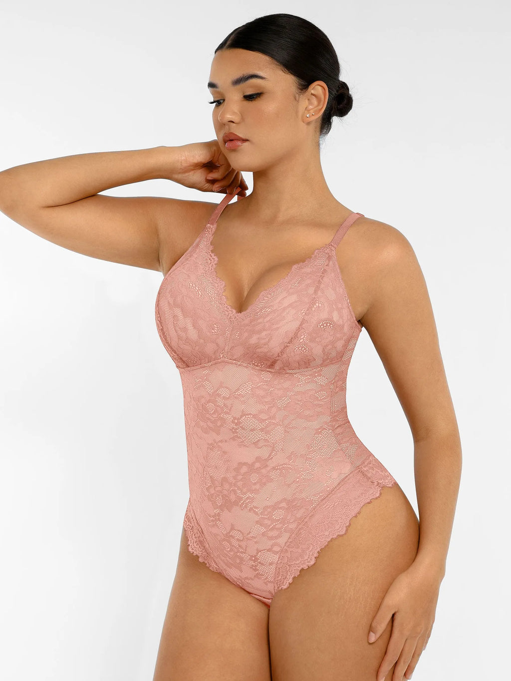 Lace V-Neck Breathable Bodysuit