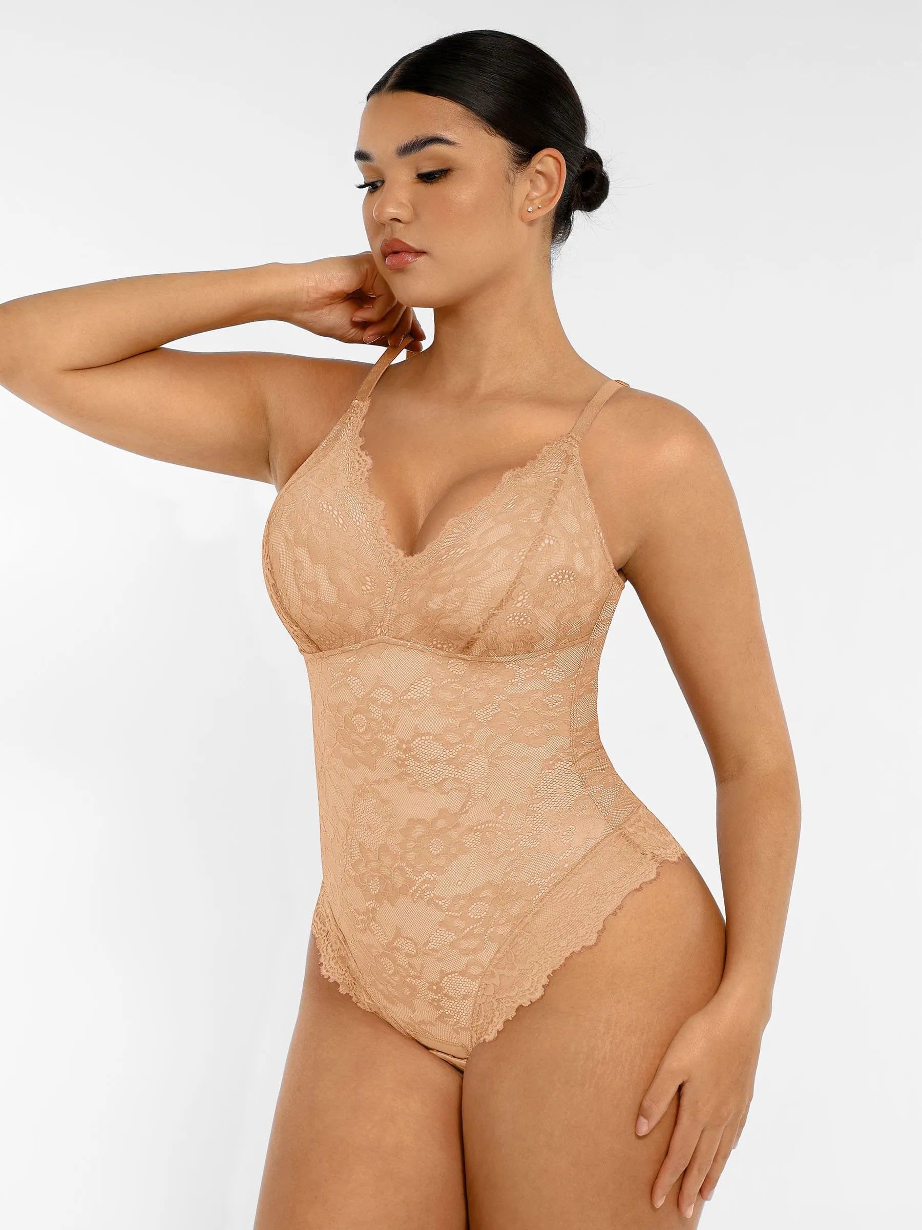 Lace V-Neck Breathable Bodysuit