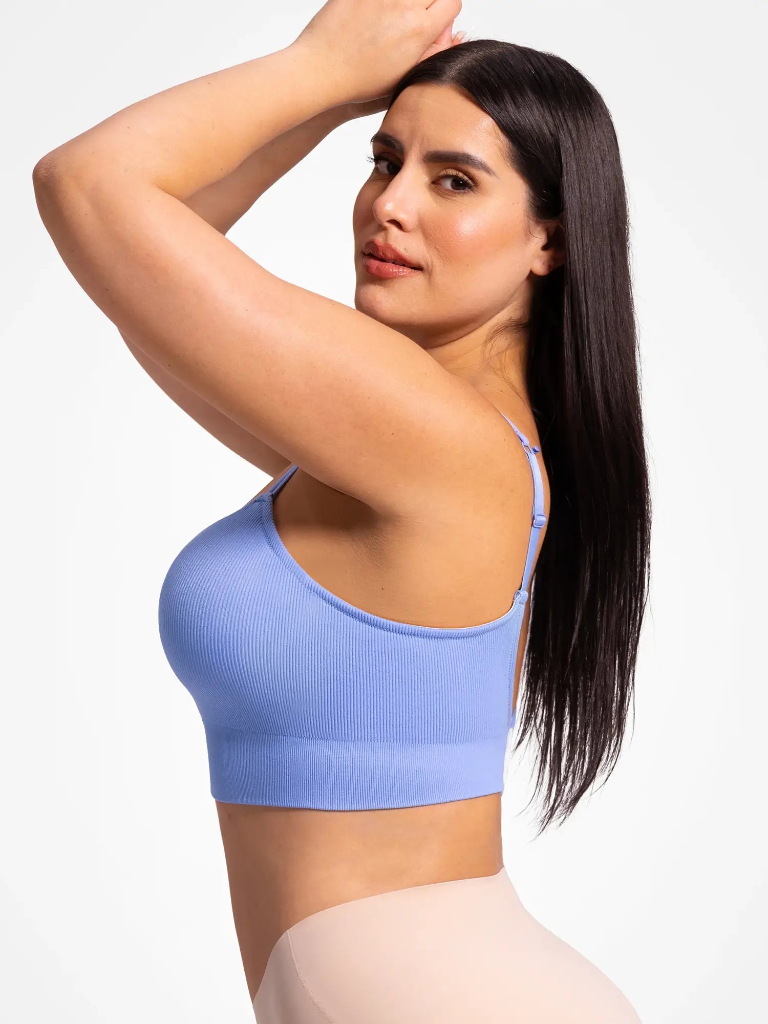 Lift Adjustable Seamless Wireless Ribbed Bra