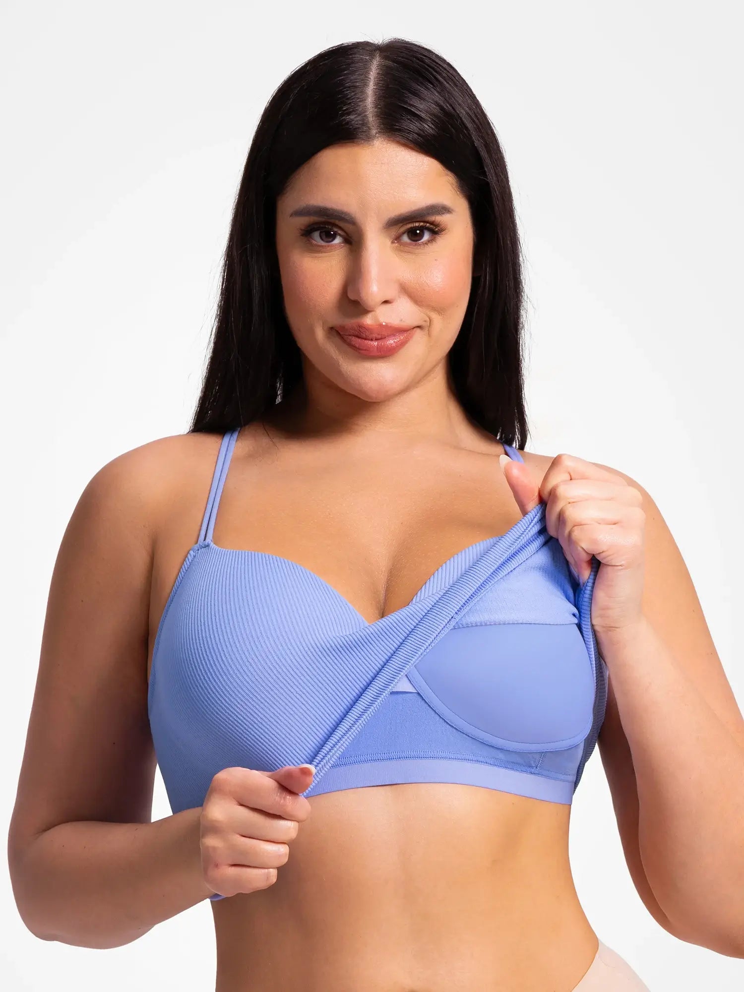 Lift Adjustable Seamless Wireless Ribbed Bra