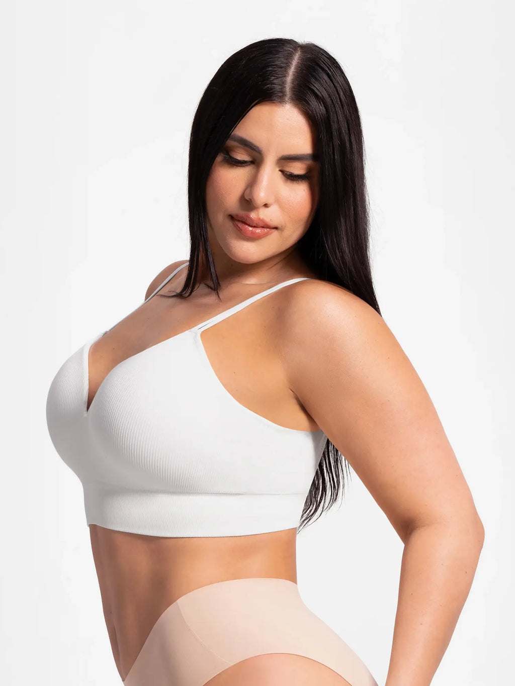 Lift Adjustable Seamless Wireless Ribbed Bra