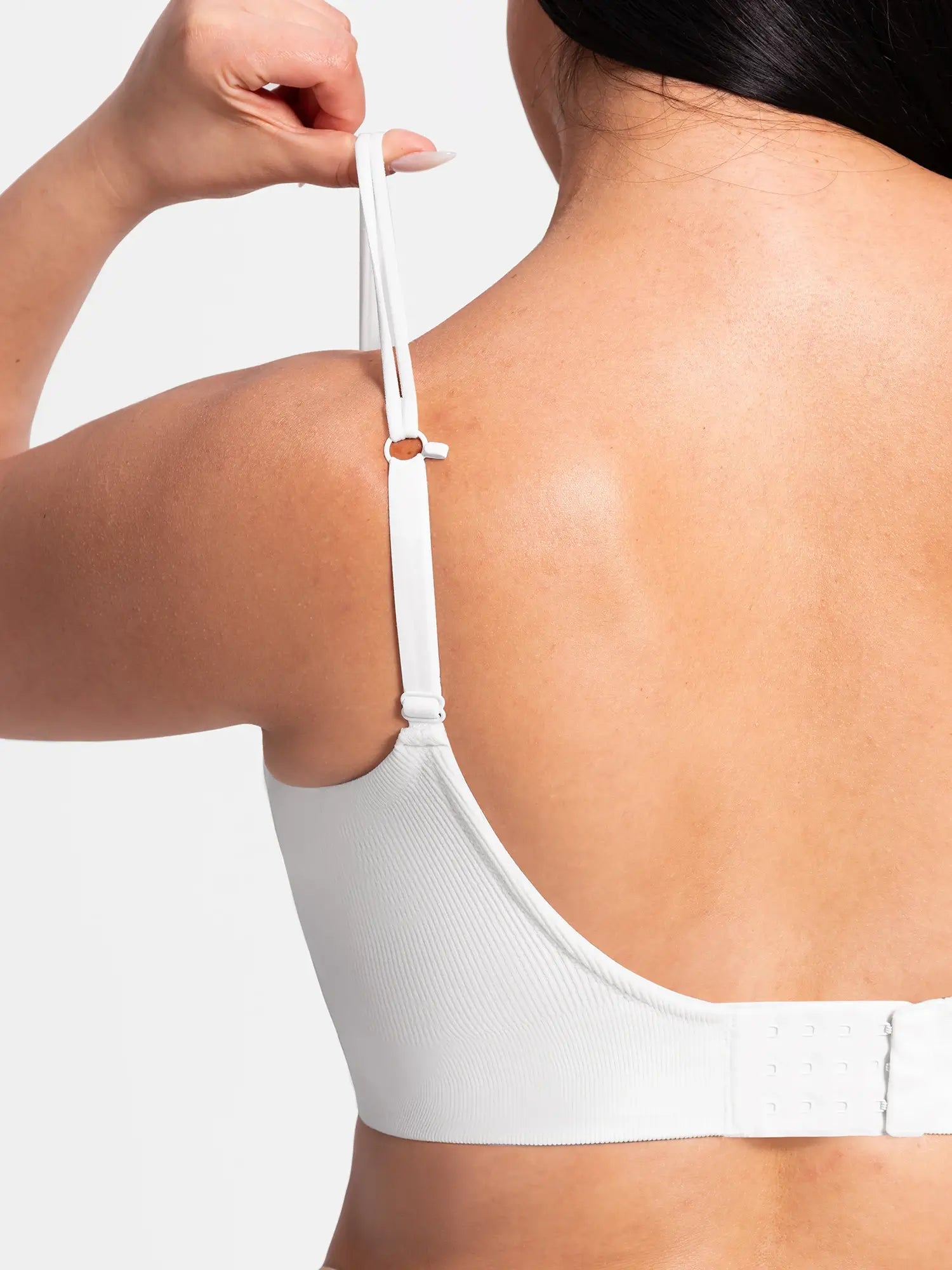 Lift Adjustable Seamless Wireless Ribbed Bra