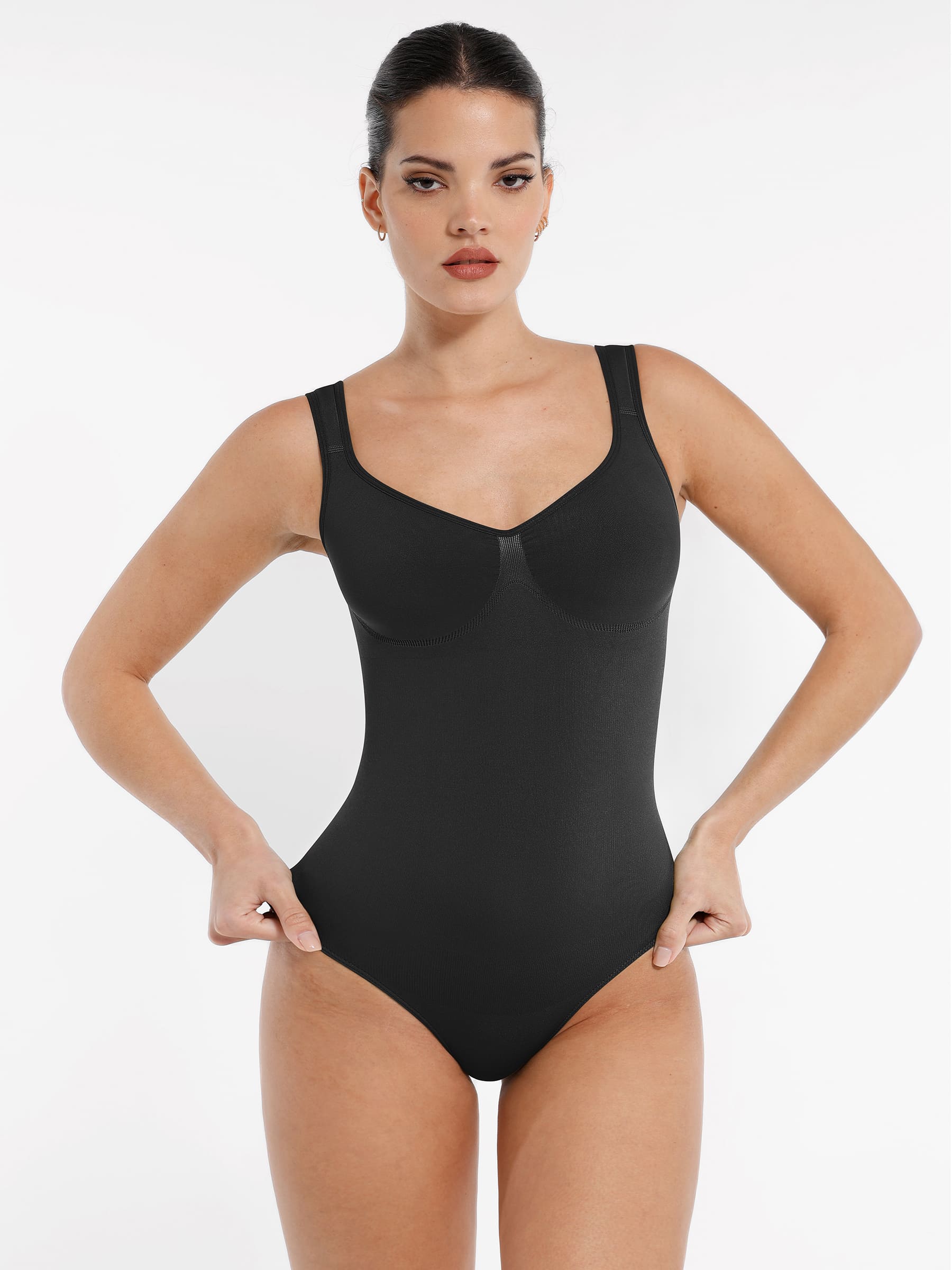 Support Diamond Neck Seamless Shaping Bodysuit