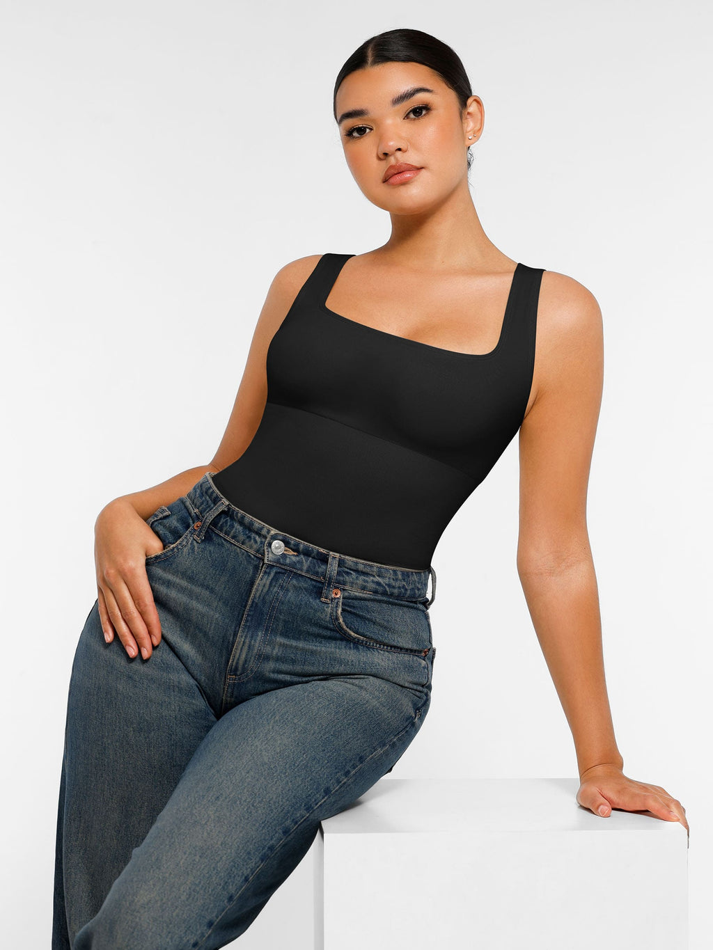 Square Neck Soft Seamless Bodysuit