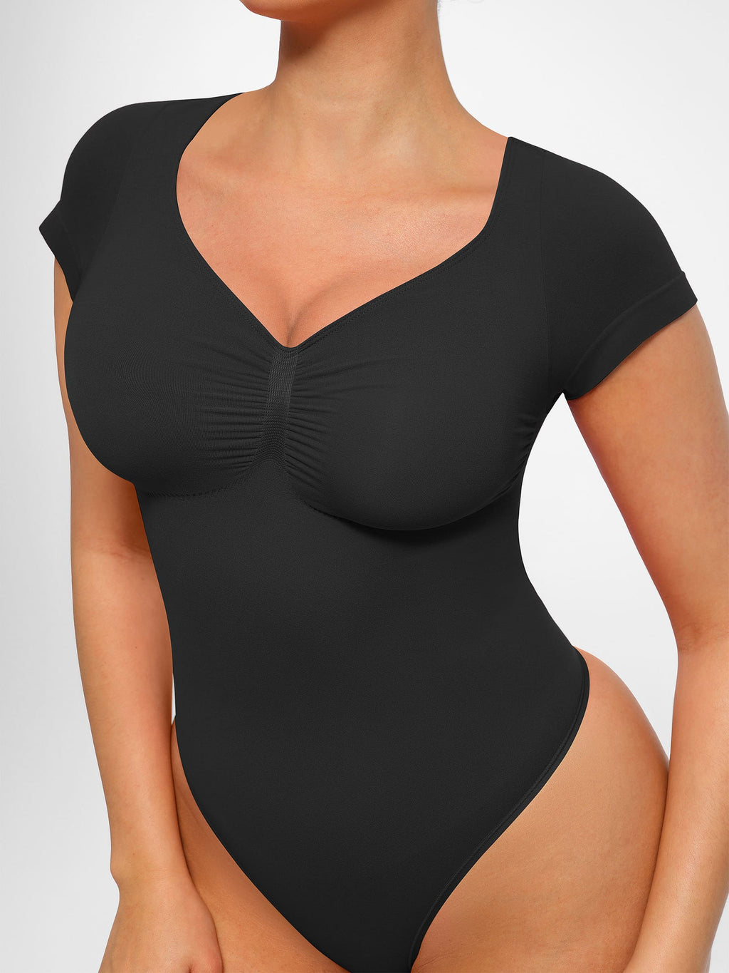 Tummy Control Seamless Short-Sleeve Bodysuit