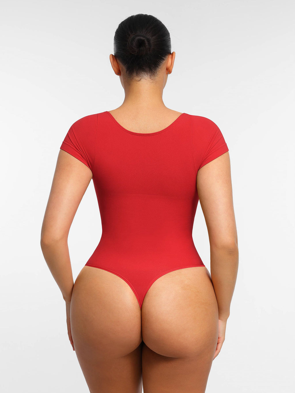 Tummy Control Seamless Short-Sleeve Bodysuit