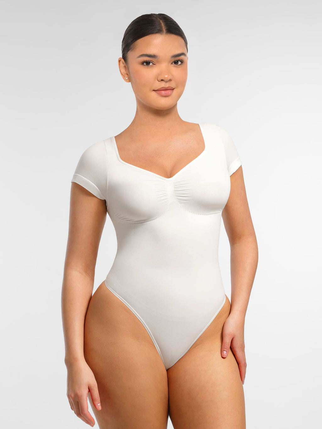 Tummy Control Seamless Short-Sleeve Bodysuit