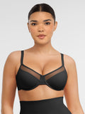 Sheer Mesh Full Coverage Unpadded Underwire Bra