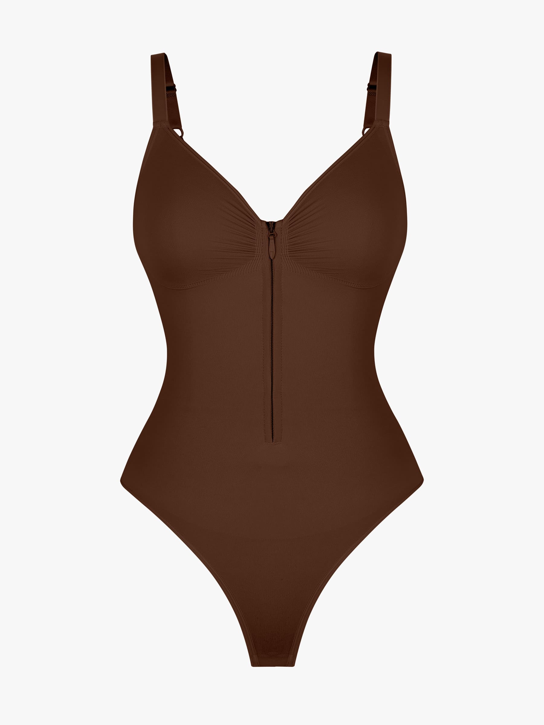 Seamless Tummy Control Zipper Bodysuit