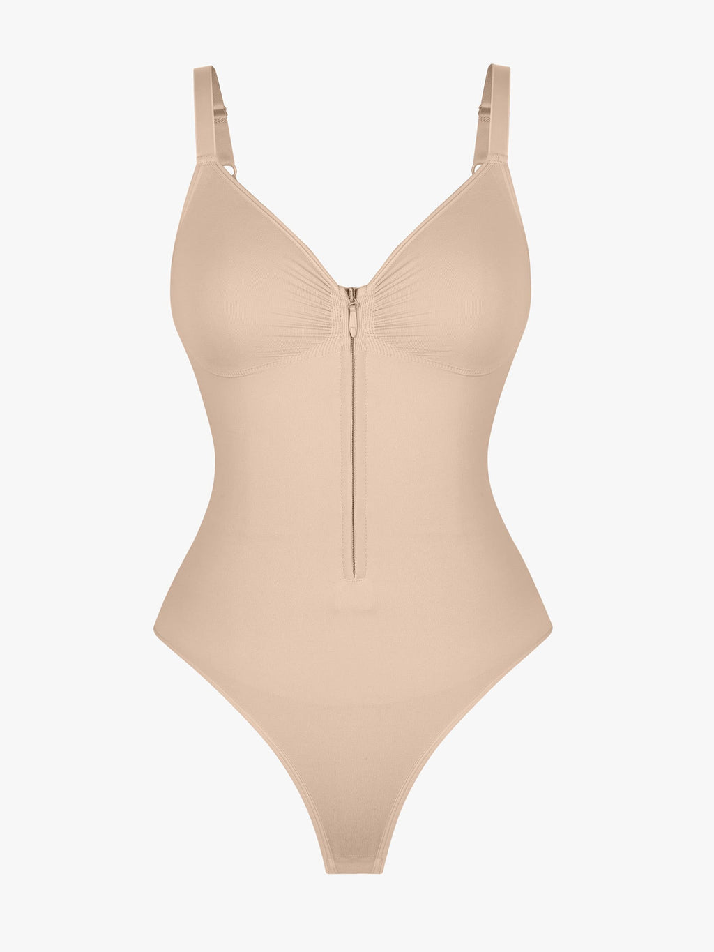 Seamless Tummy Control Zipper Bodysuit