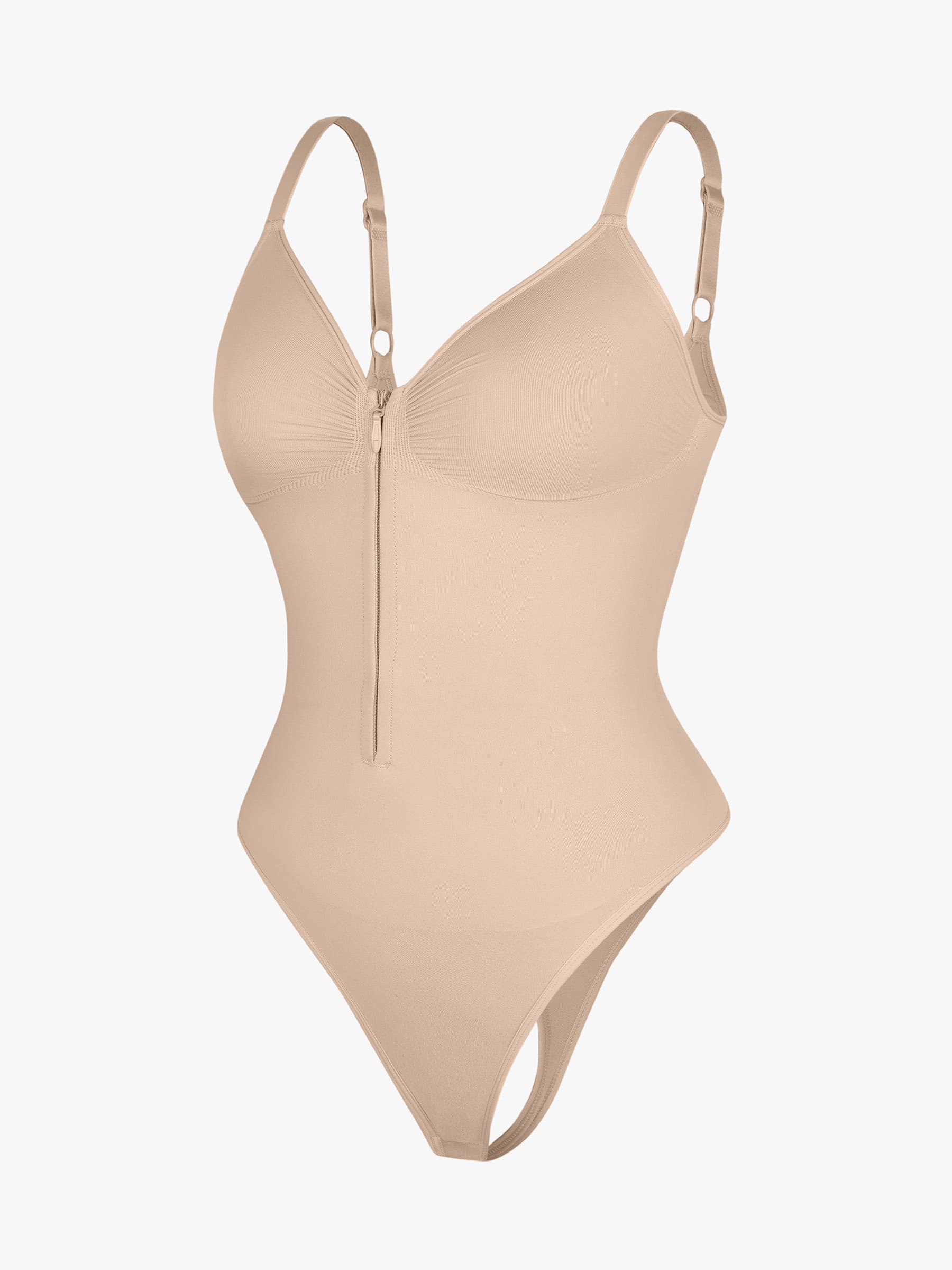 Seamless Tummy Control Zipper Bodysuit