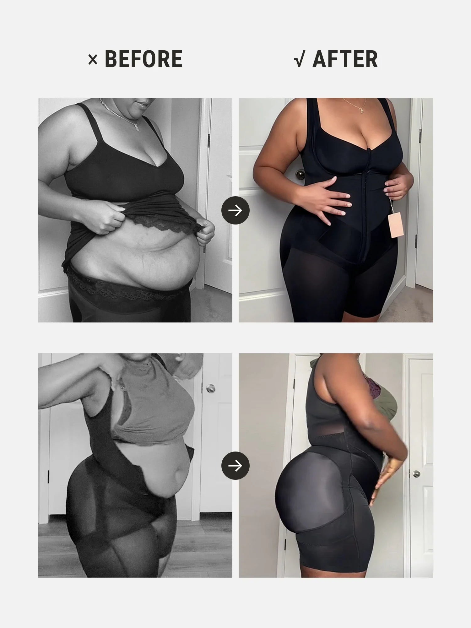 V-Shaped Faja Tummy Control Butt Lift Bodysuit