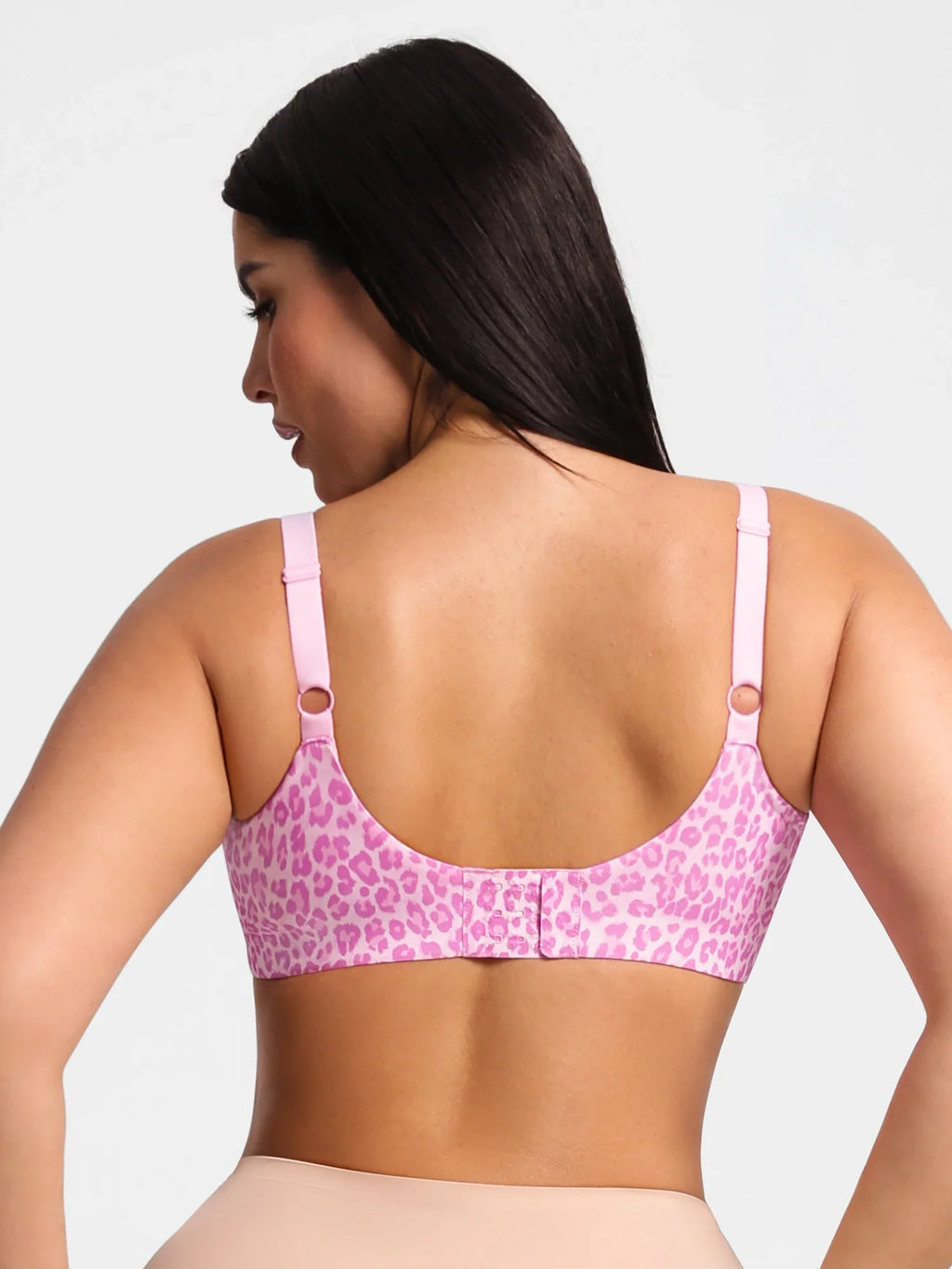 Adjustable-Strap Underwire Deep V-neck Bra