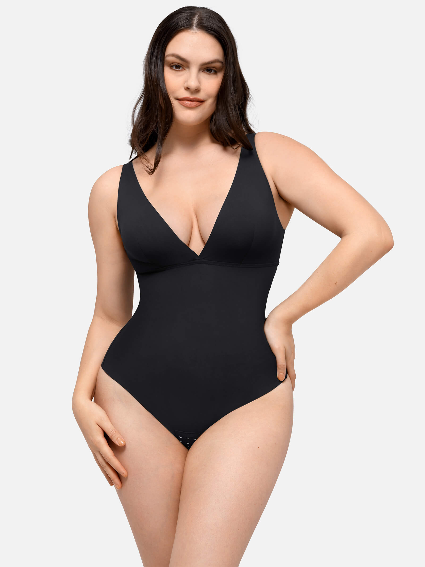 Plunge Breathable Seamless Shaping Bodysuit