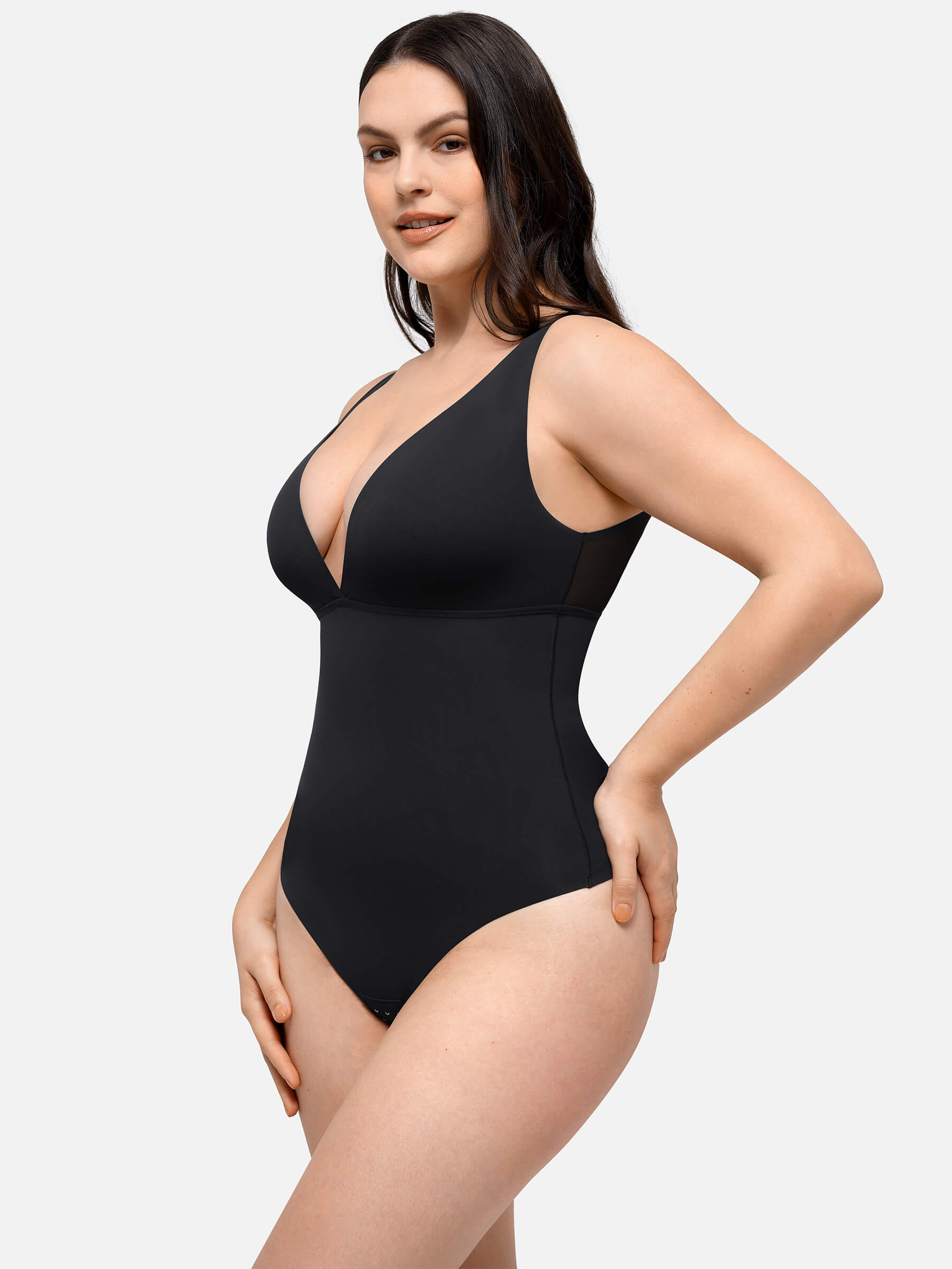 Plunge Breathable Seamless Shaping Bodysuit
