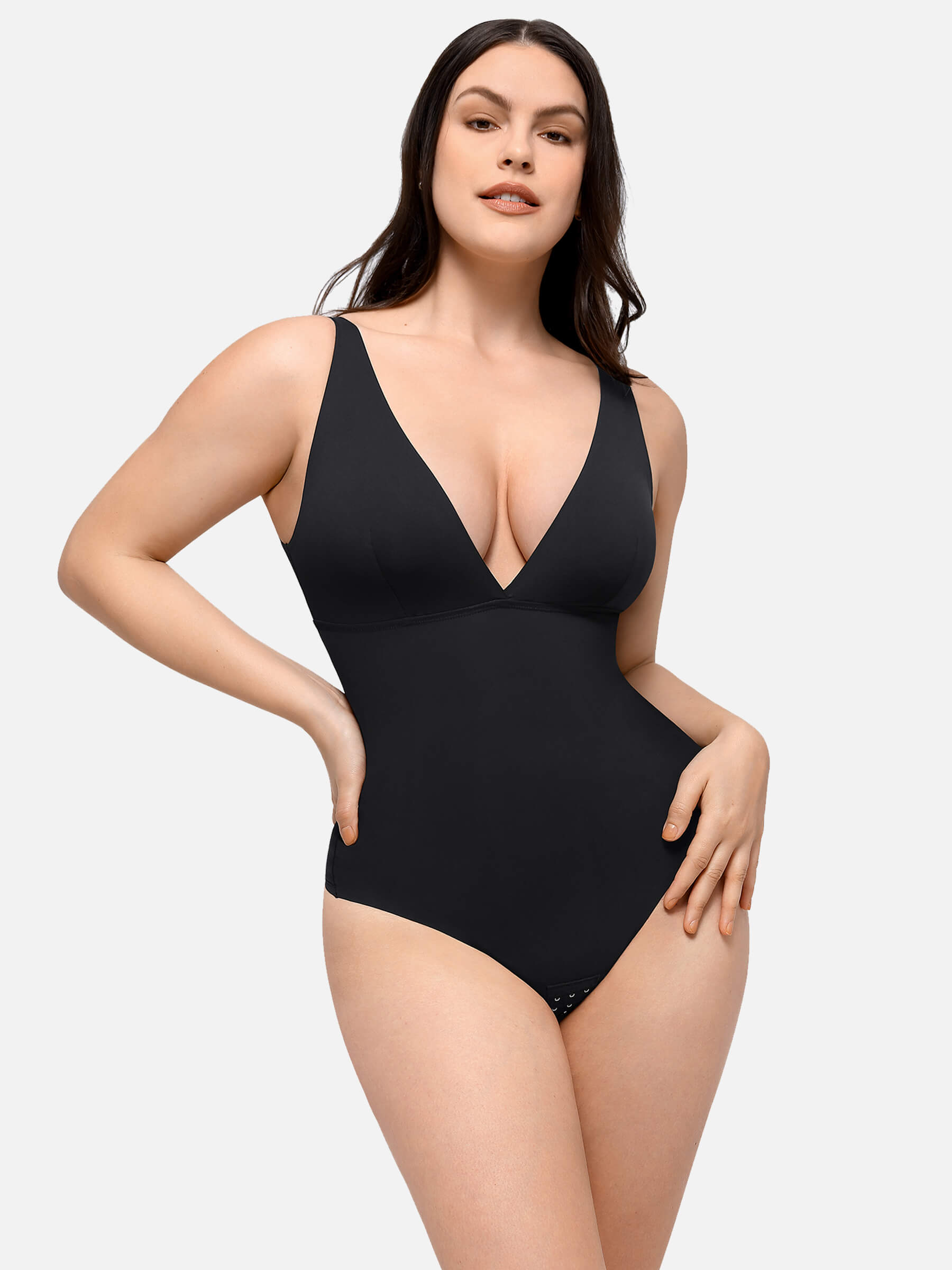 Plunge Breathable Seamless Shaping Bodysuit